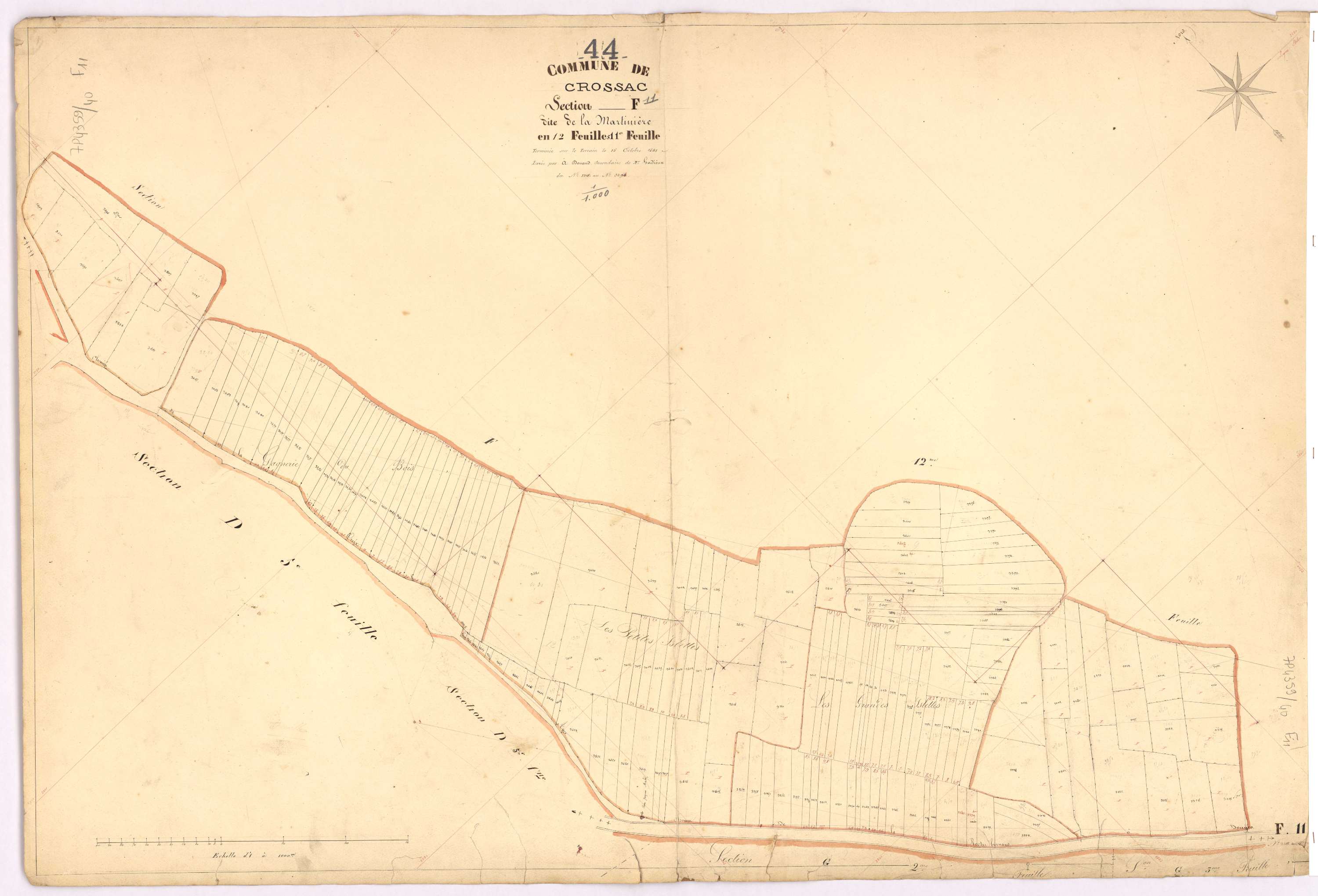 Crossac - Section F11 Martinière (section de La) ; 3318-3494