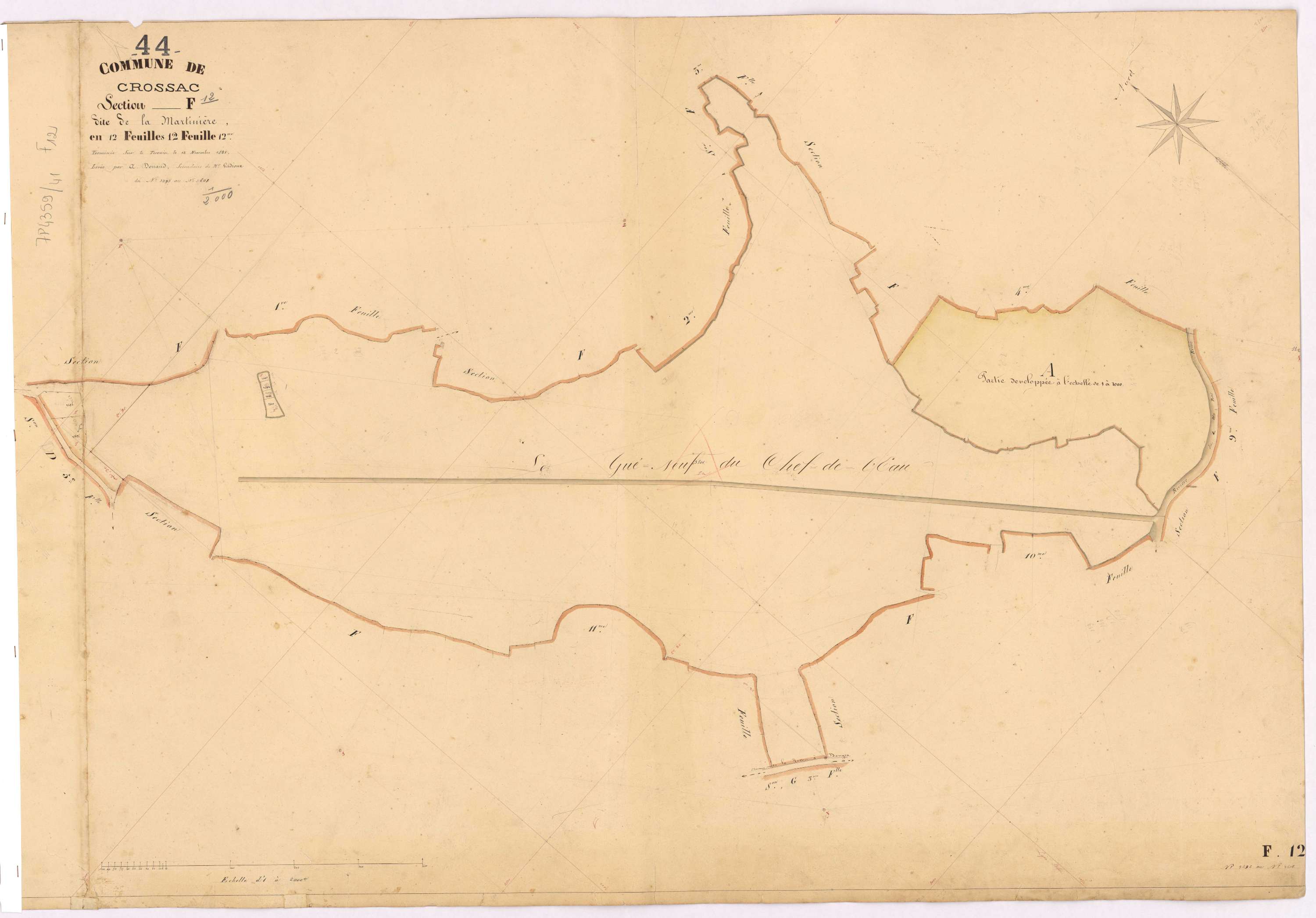 Crossac - Section F12 Martinière (section de La) ; 3495-3608