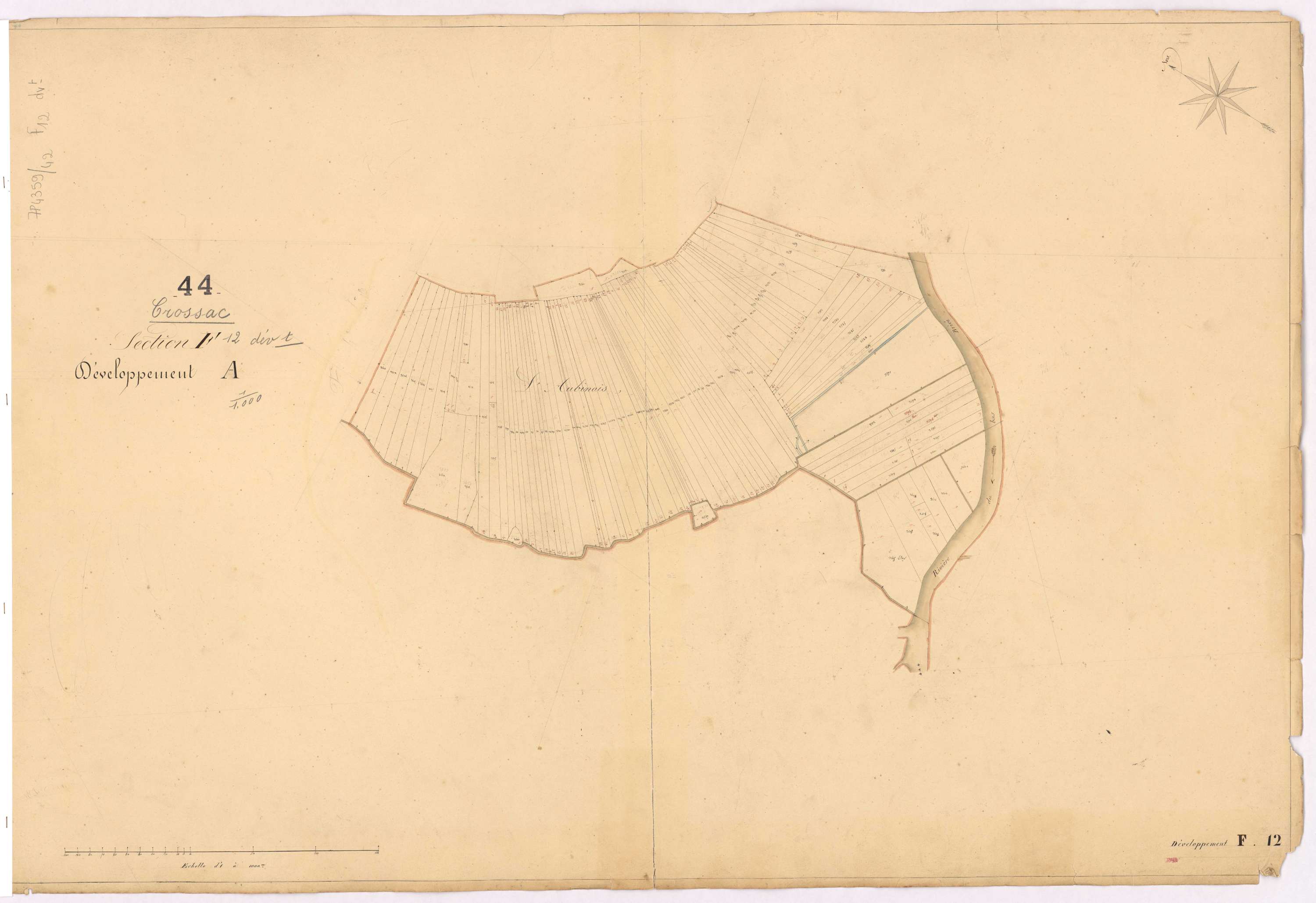 Crossac - Section F12 (développement) Martinière (section de La) ; 3495-3608 ; développement de diverses parcelles