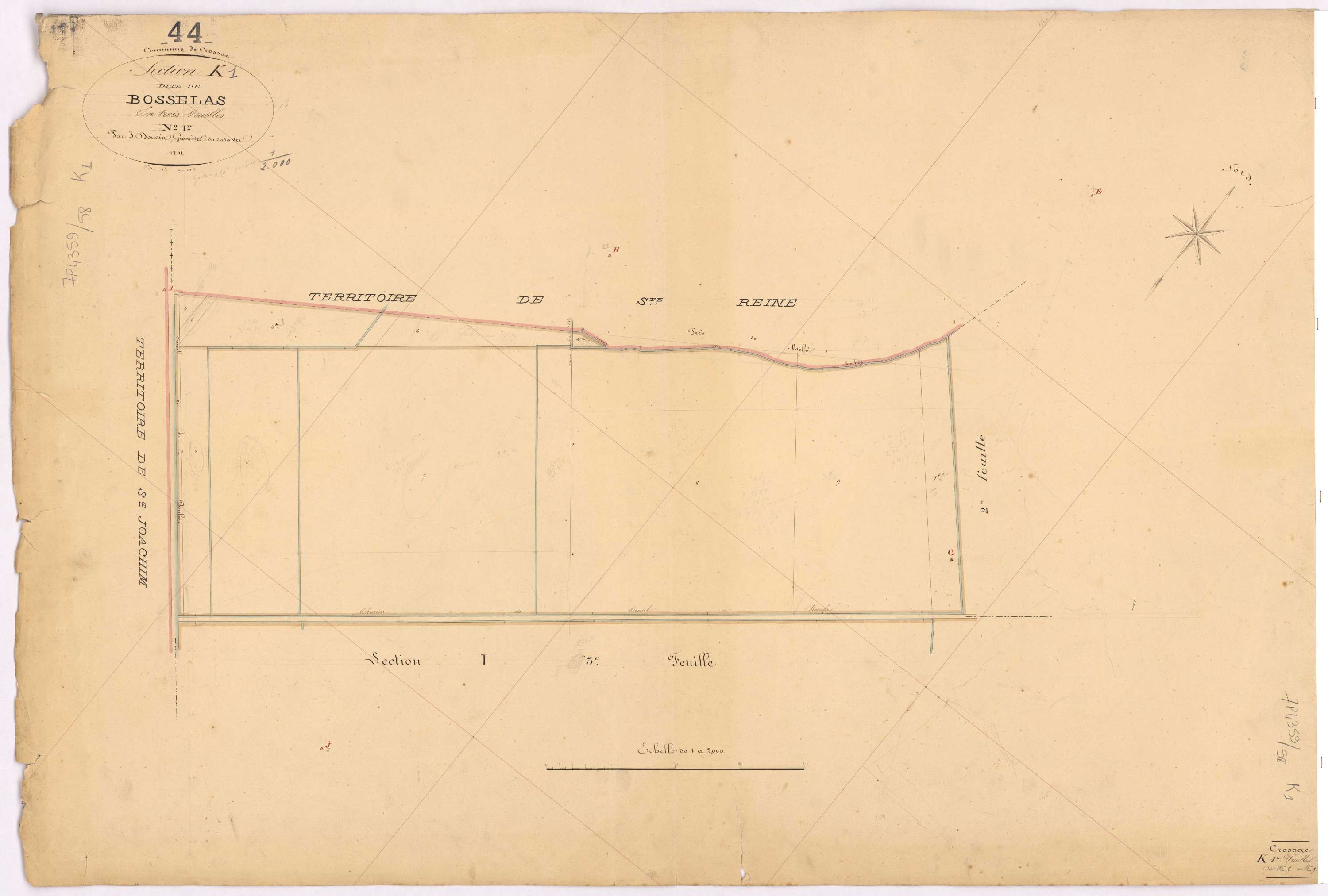 Crossac - Section K1 Bosselas (section de) ; 1-9bis