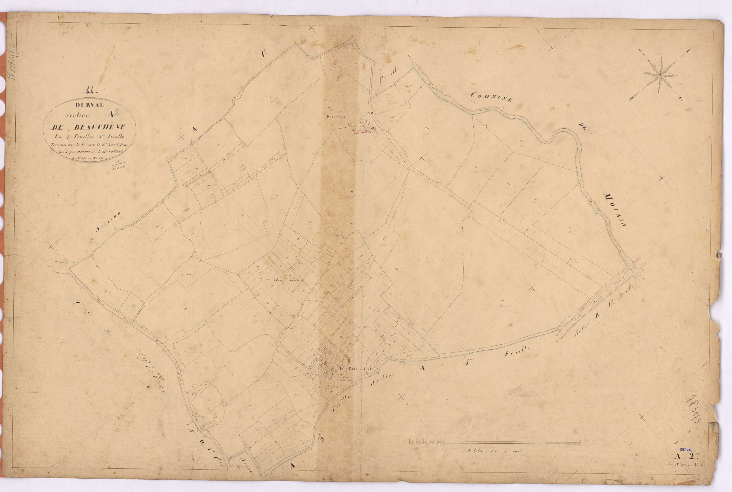 Derval - Section A2 Beauchêne (section de) ; 295-474
