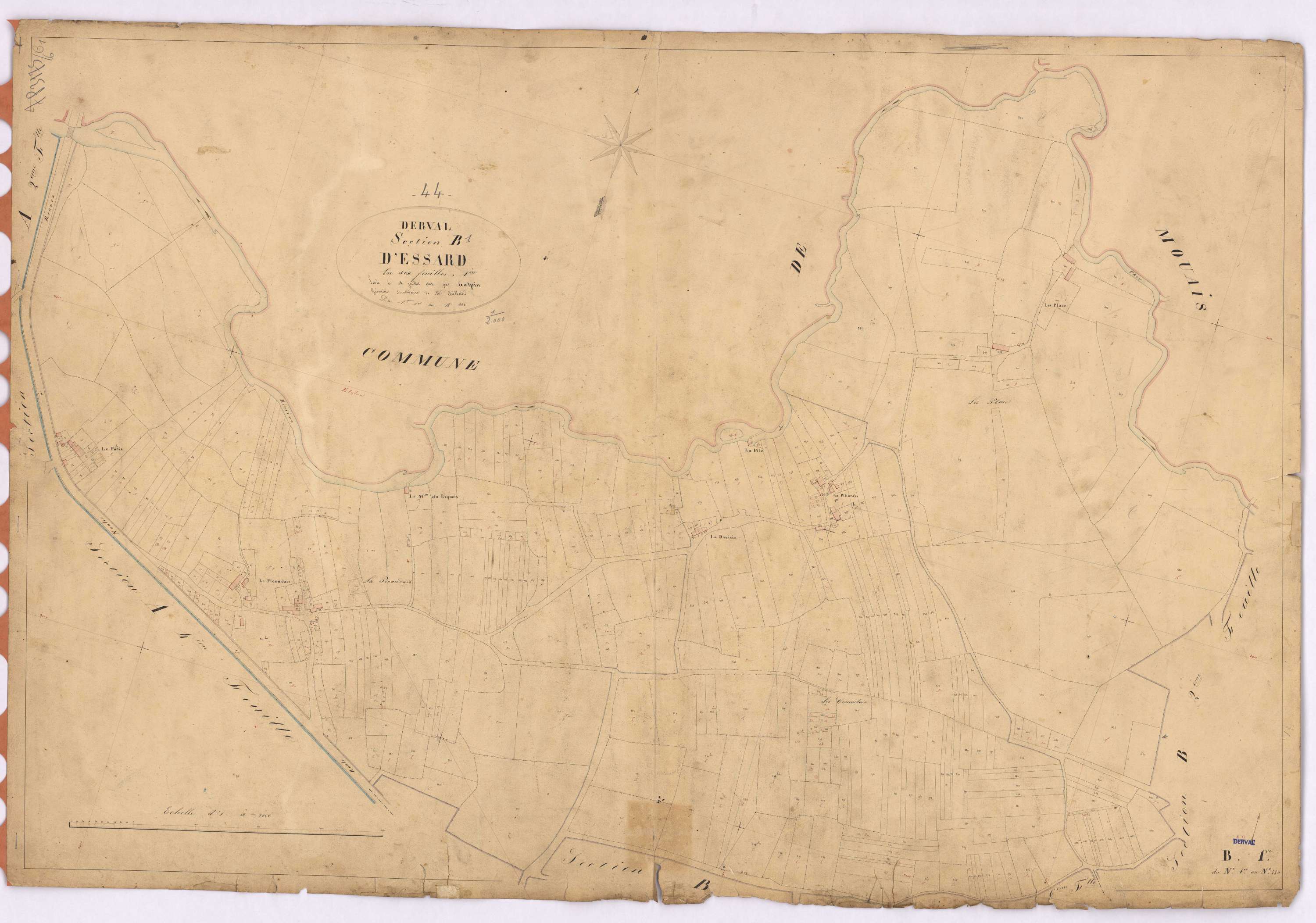 Derval - Section B1 Essard (section d') ; 1-443
