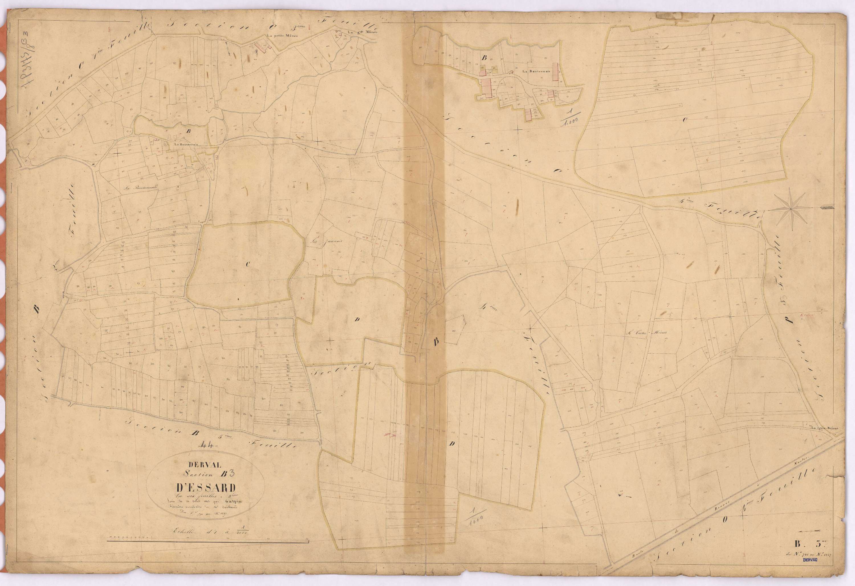 Derval - Section B3 Essard (section d') ; 791-1237