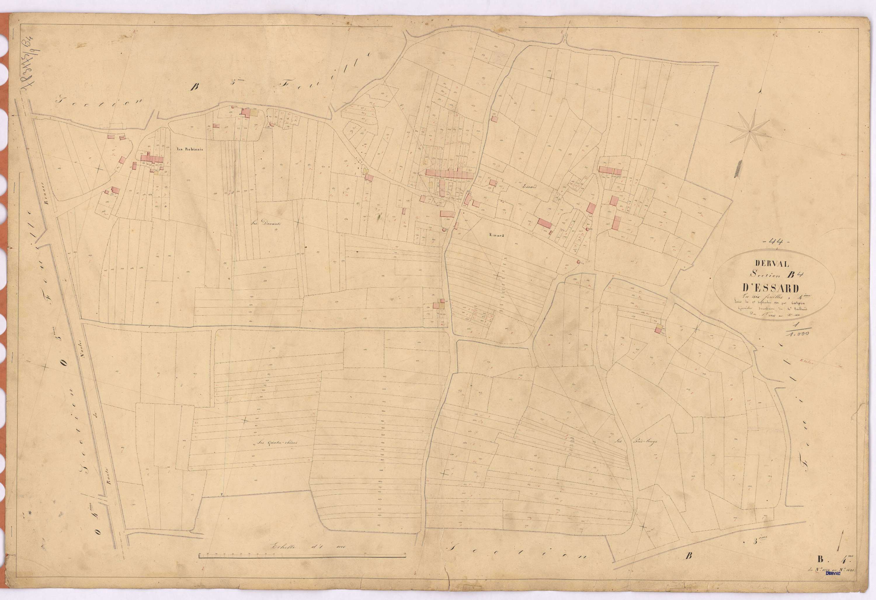 Derval - Section B4 Essard (section d') ; 1238-1681