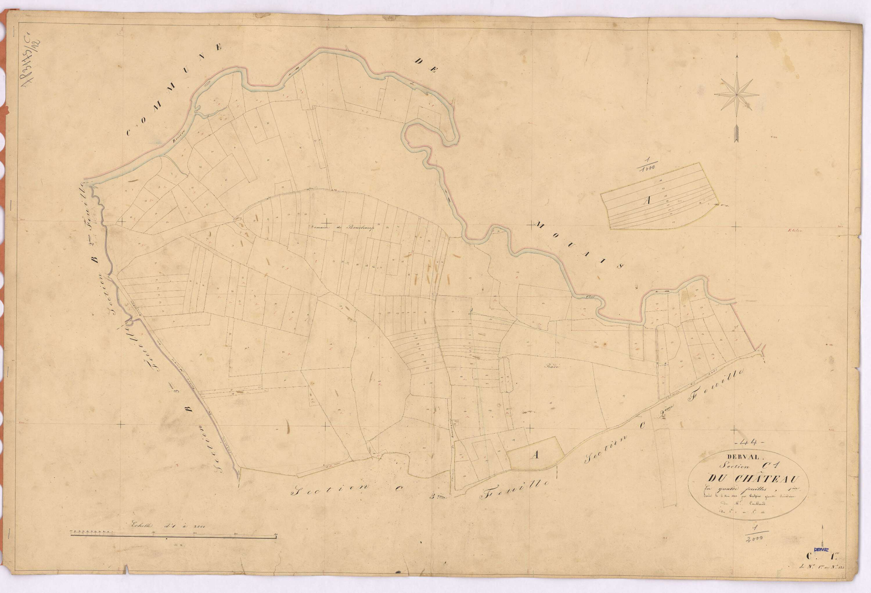 Derval - Section C1 Château (section du) ; 1-185