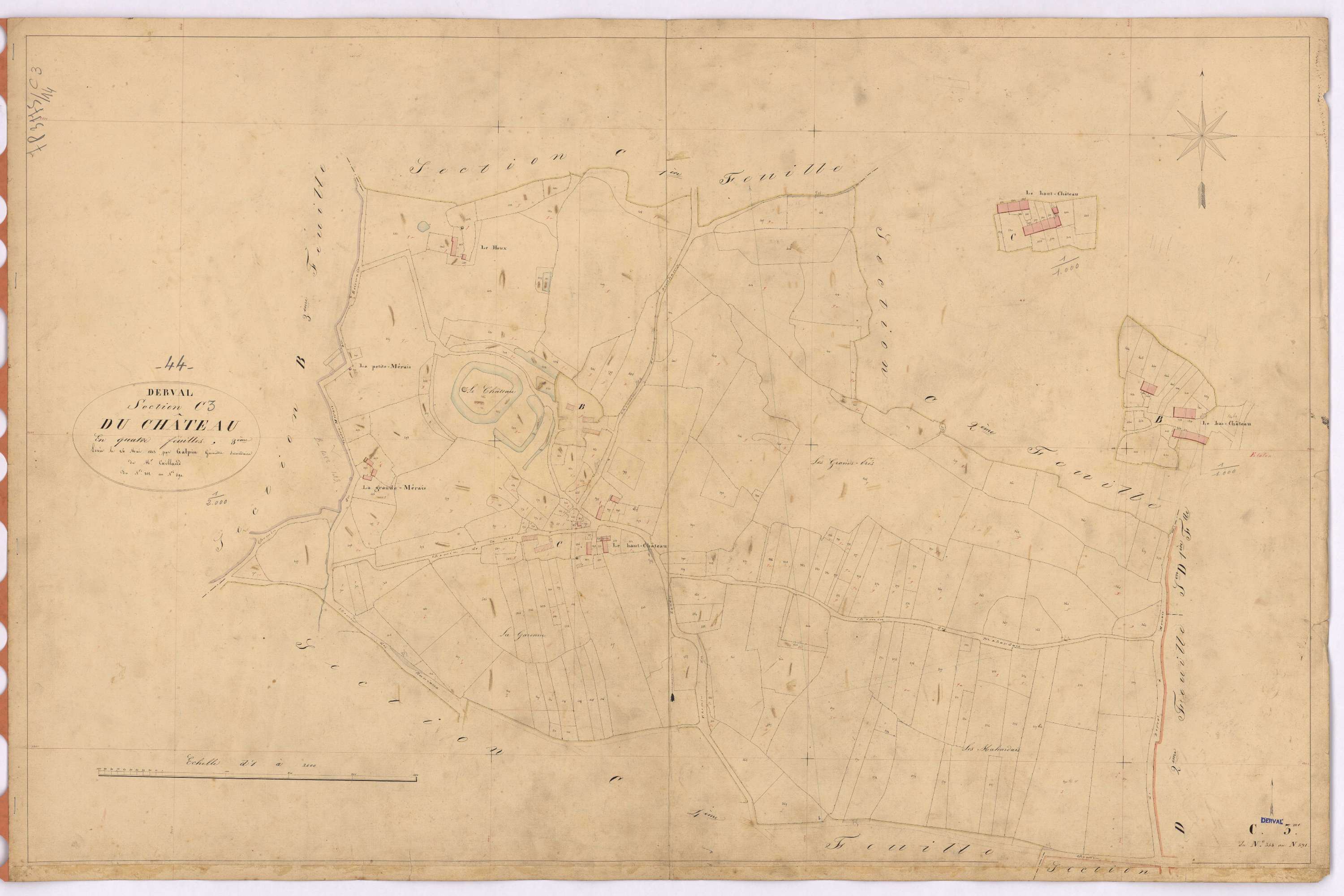 Derval - Section C3 Château (section du) ; 358-591