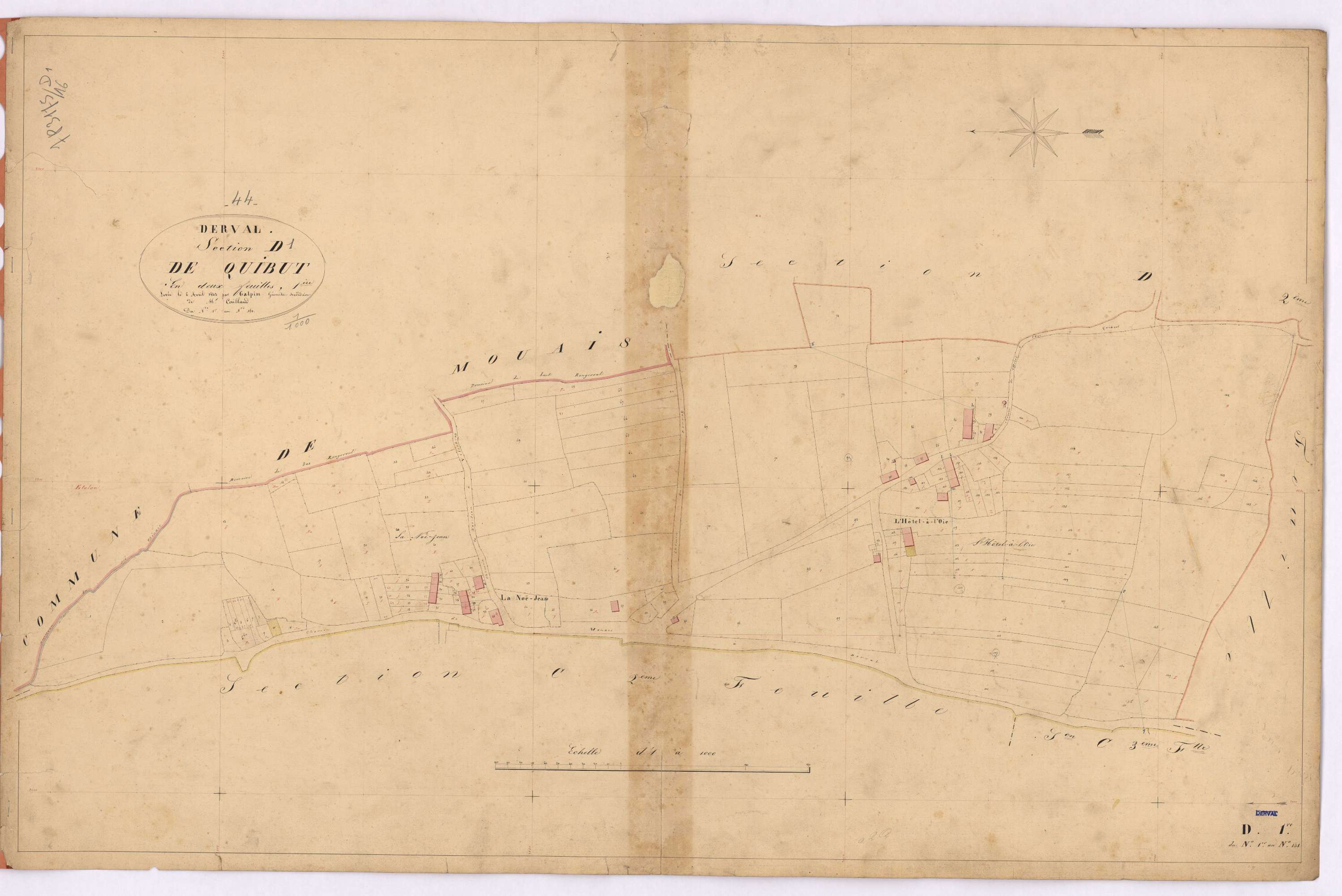 Derval - Section D1 Quibut (section de) ; 1-151