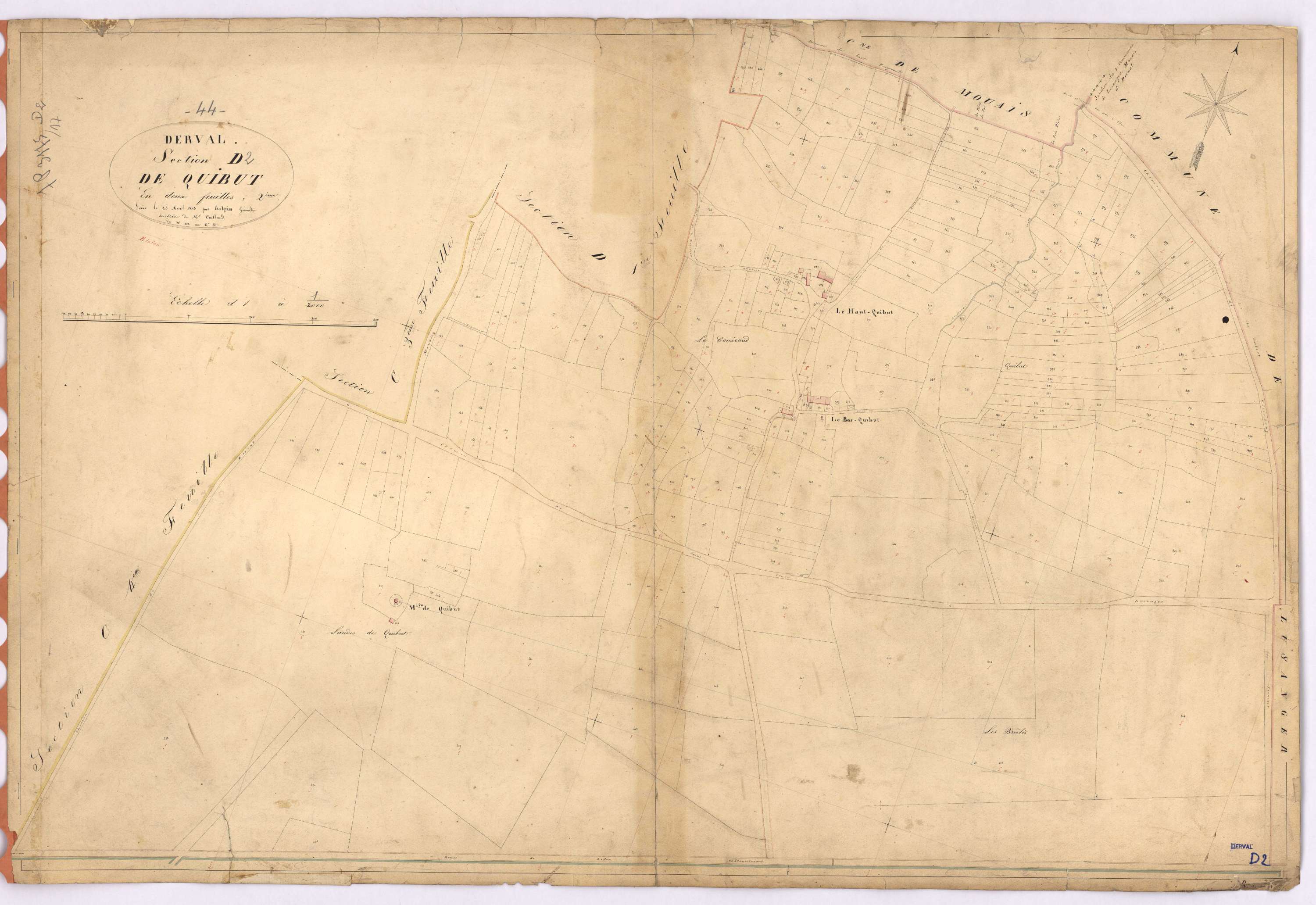 Derval - Section D2 Quibut (section de) ; 152-441
