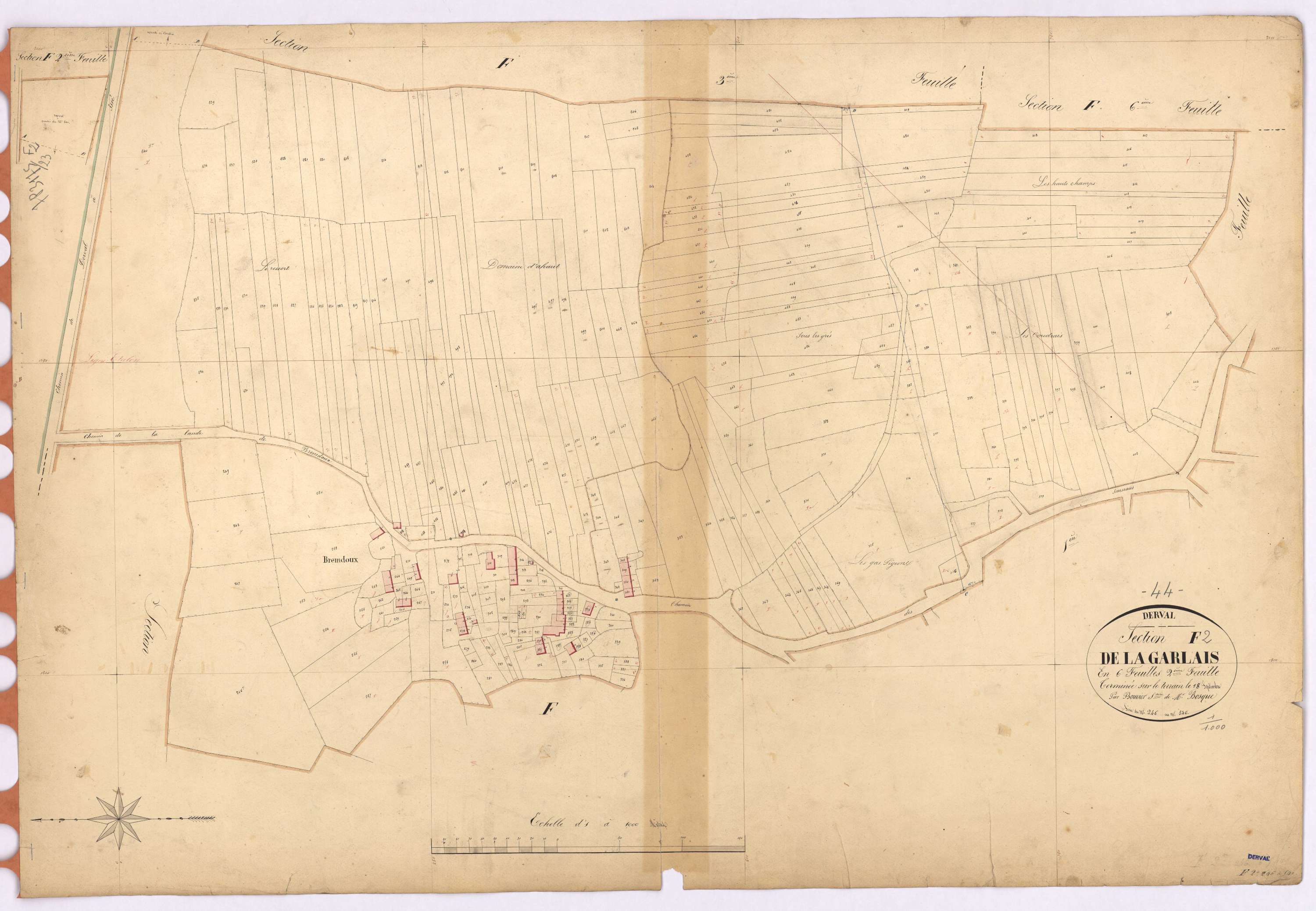 Derval - Section F2 Garlais (section de La) ; 246-540