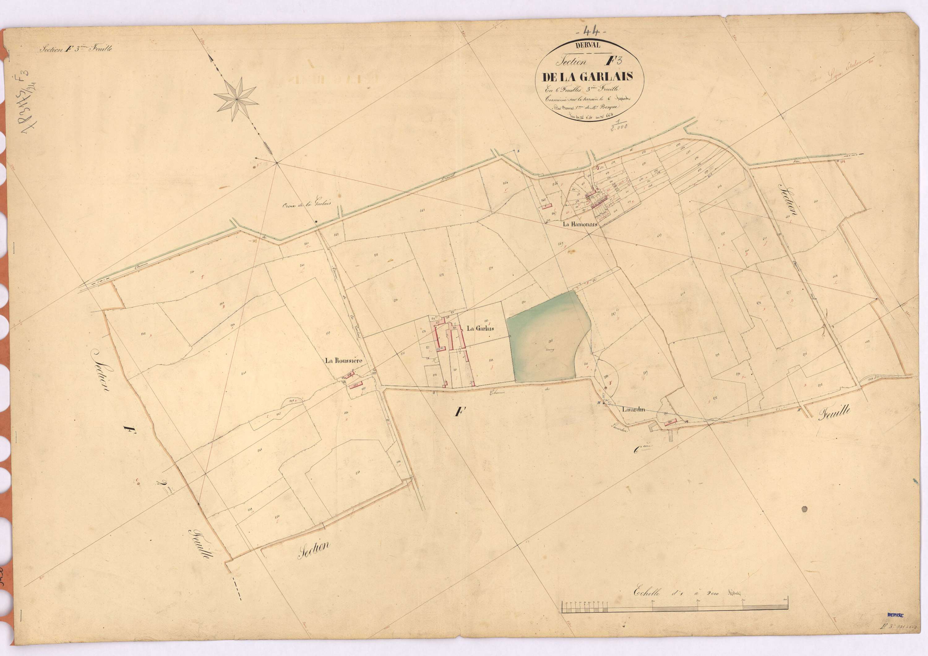 Derval - Section F3 Garlais (section de La) ; 541-