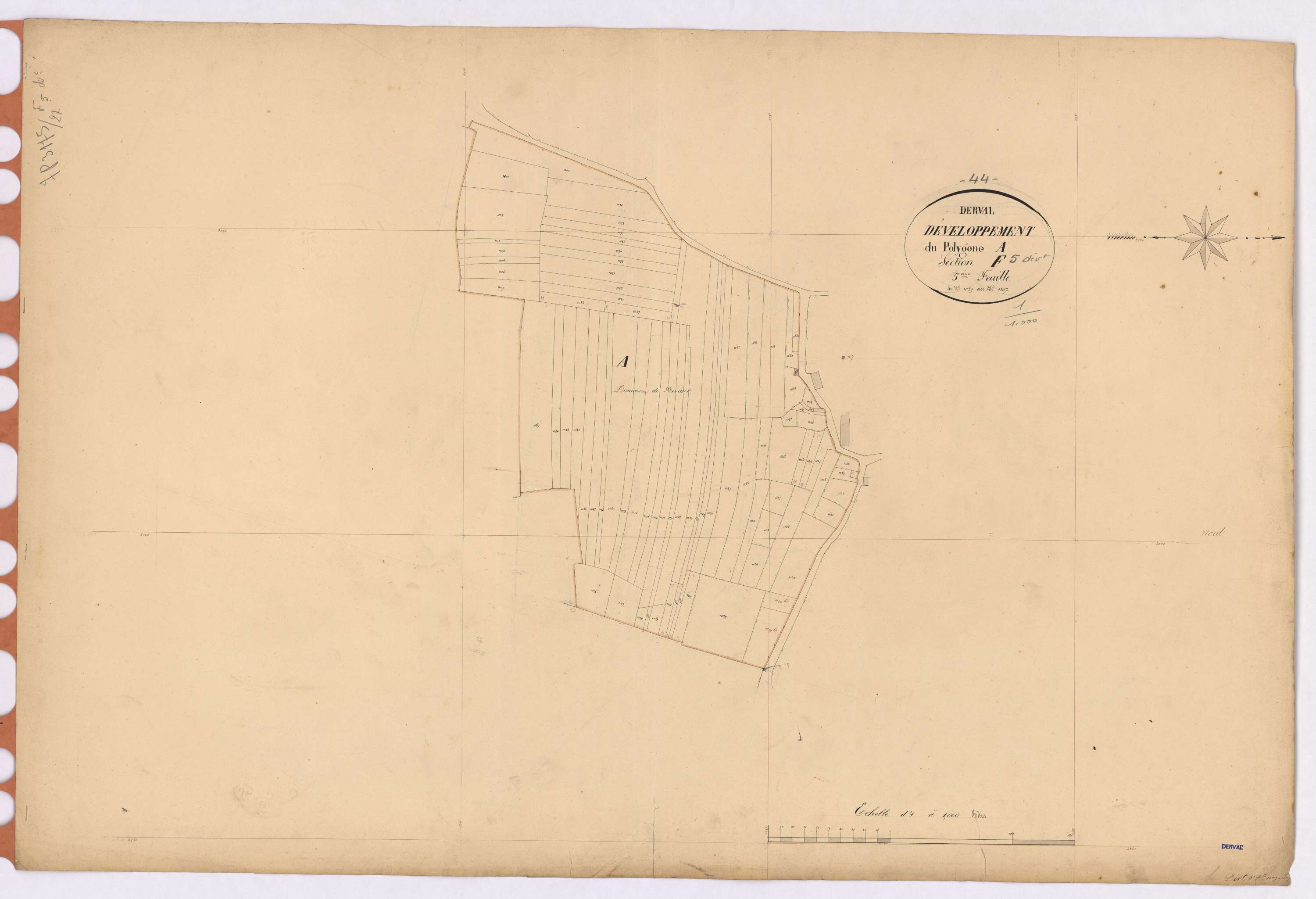 Derval - Section F5 (développement) Garlais (section de La) ; 893-1165 ; développement de la partie A
