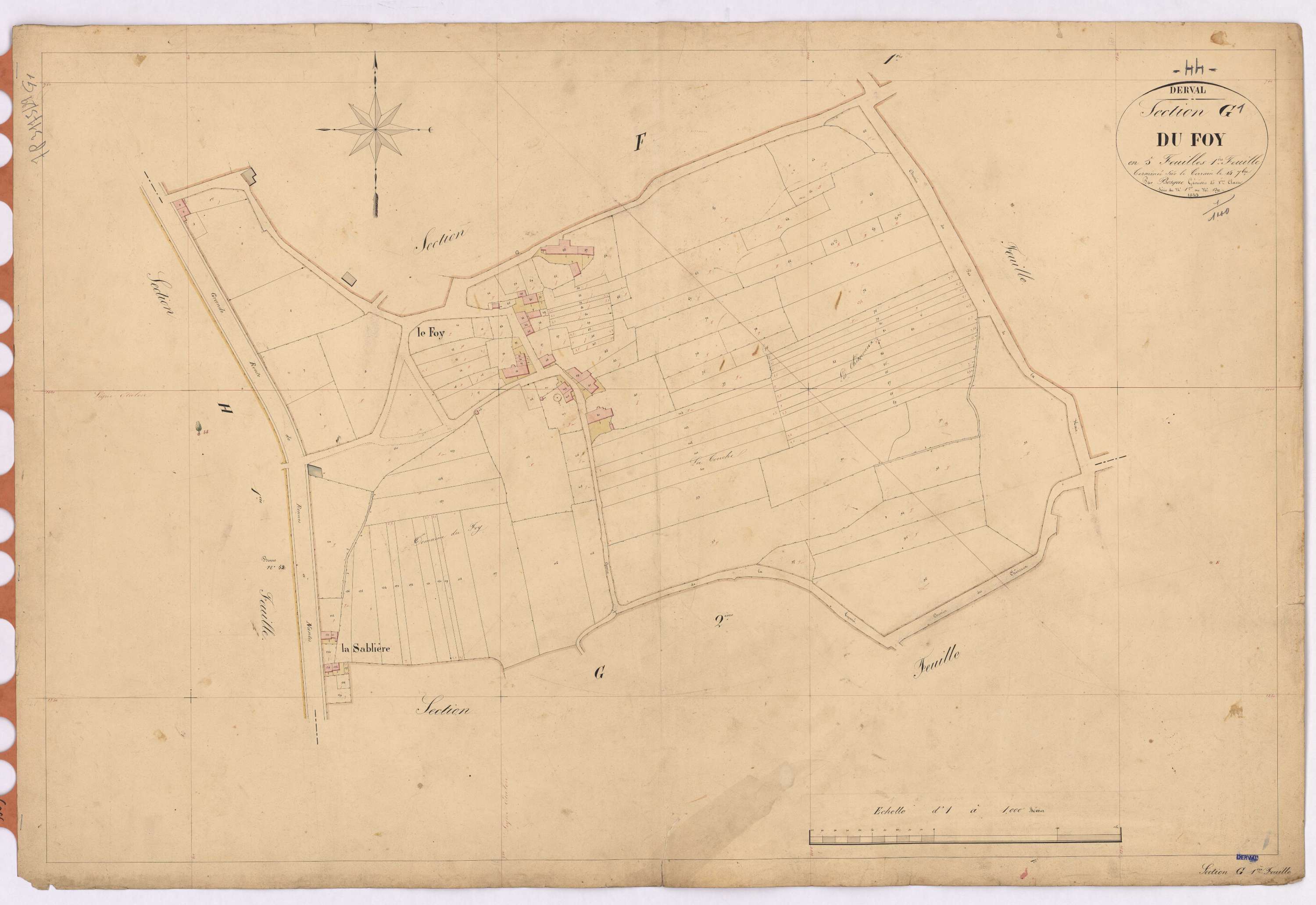 Derval - Section G1 Foy (section du) ; 1-139