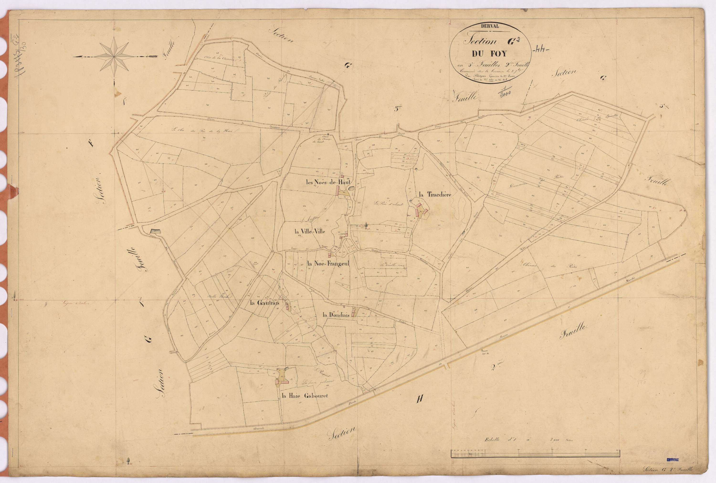 Derval - Section G2 Foy (section du) ; 140-408