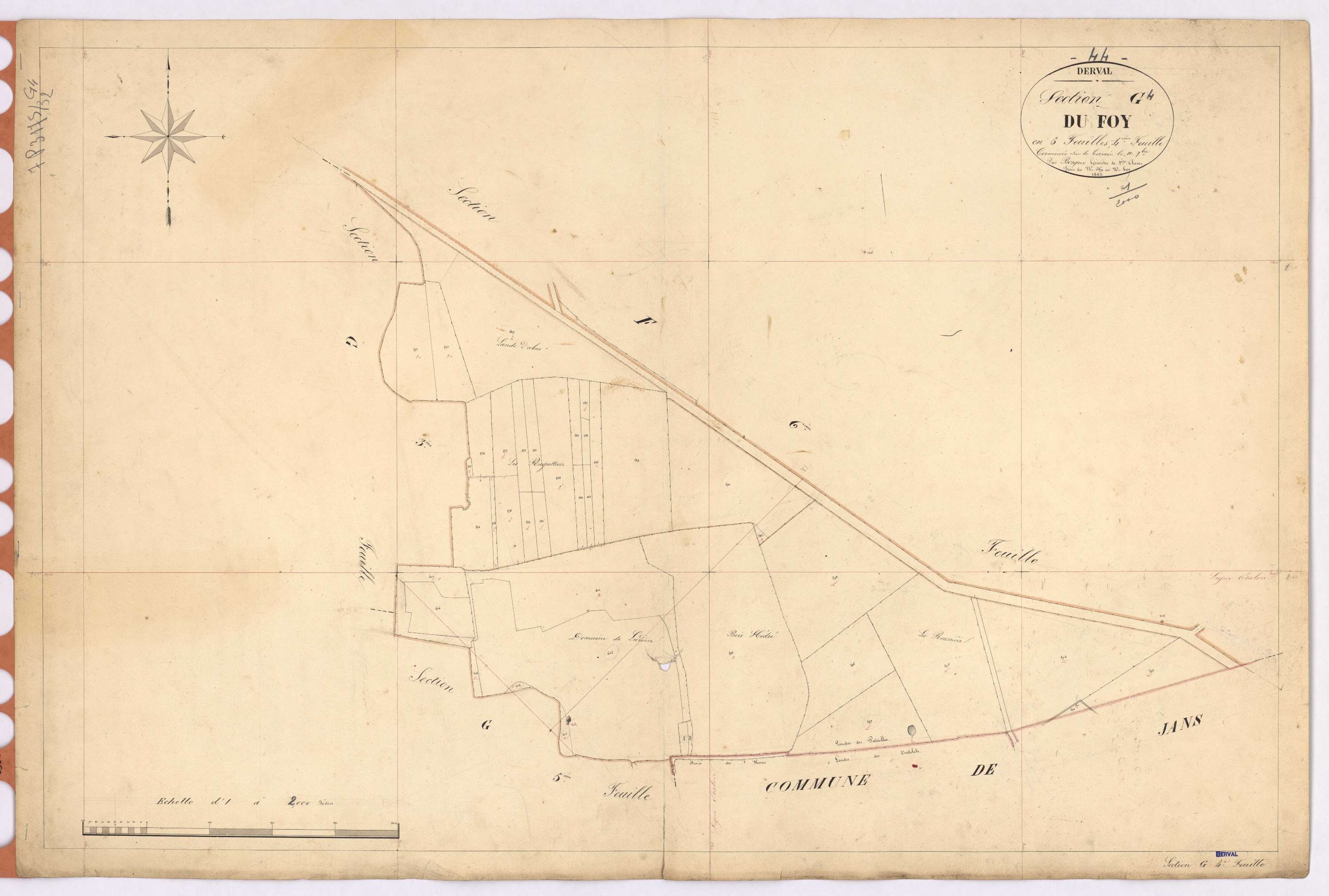 Derval - Section G4 Foy (section du) ; 569-609