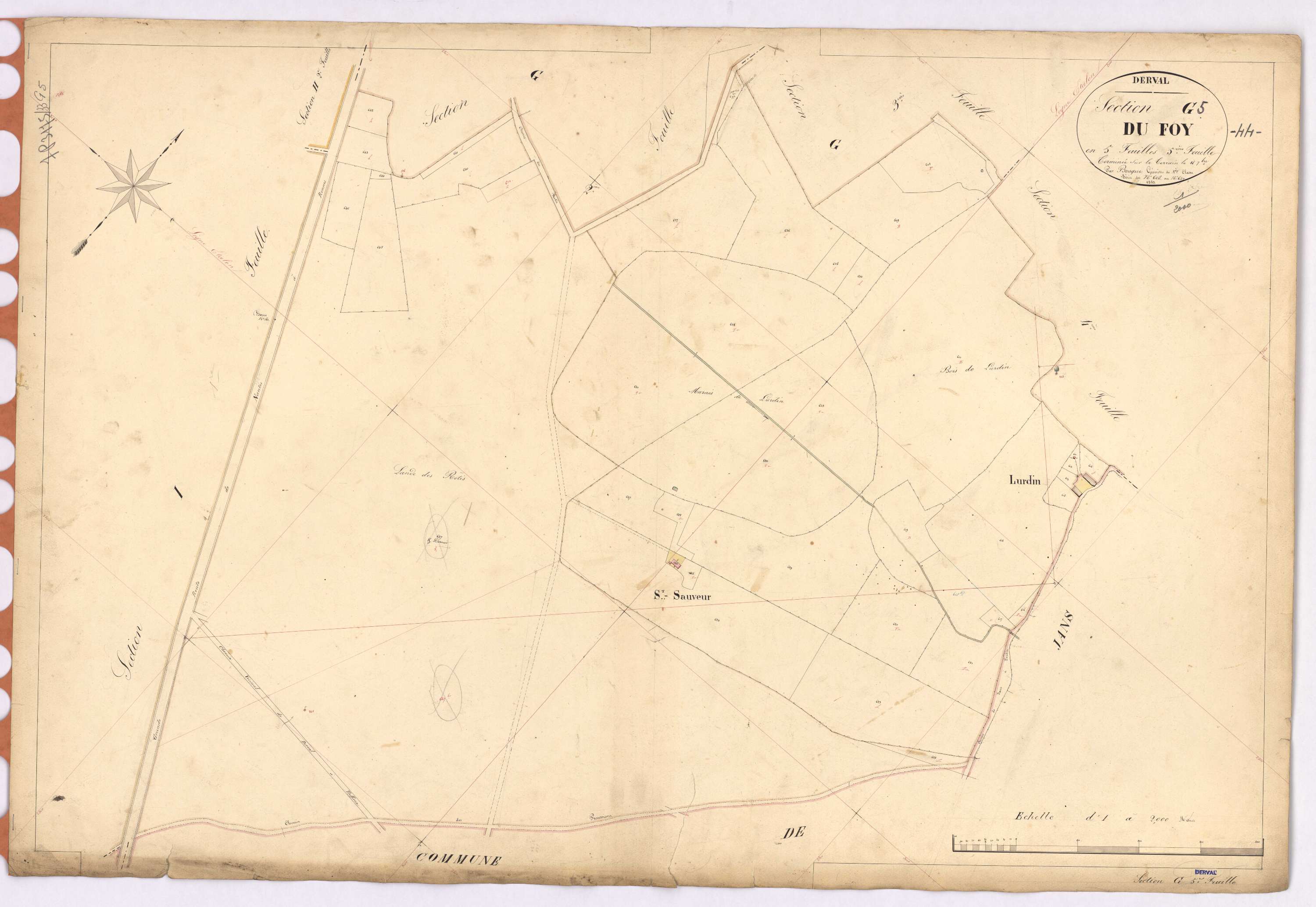 Derval - Section G5 Foy (section du) ; 608-647