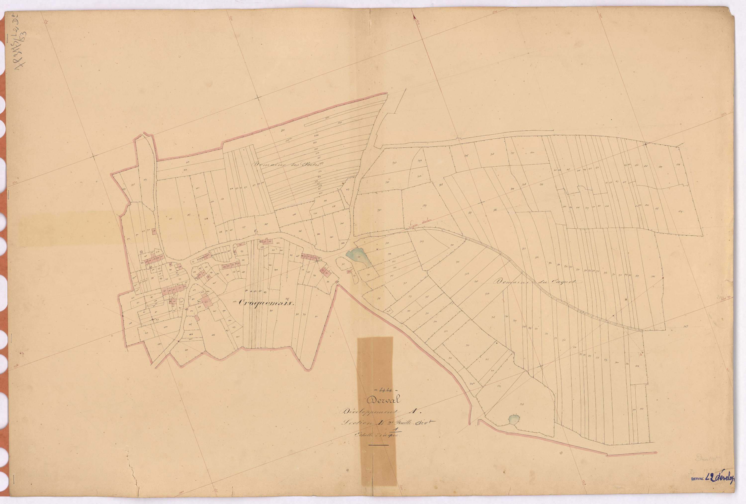 Derval - Section L2 (développement) Croquemais (section de) ; 277-641 ; développement de la partie A