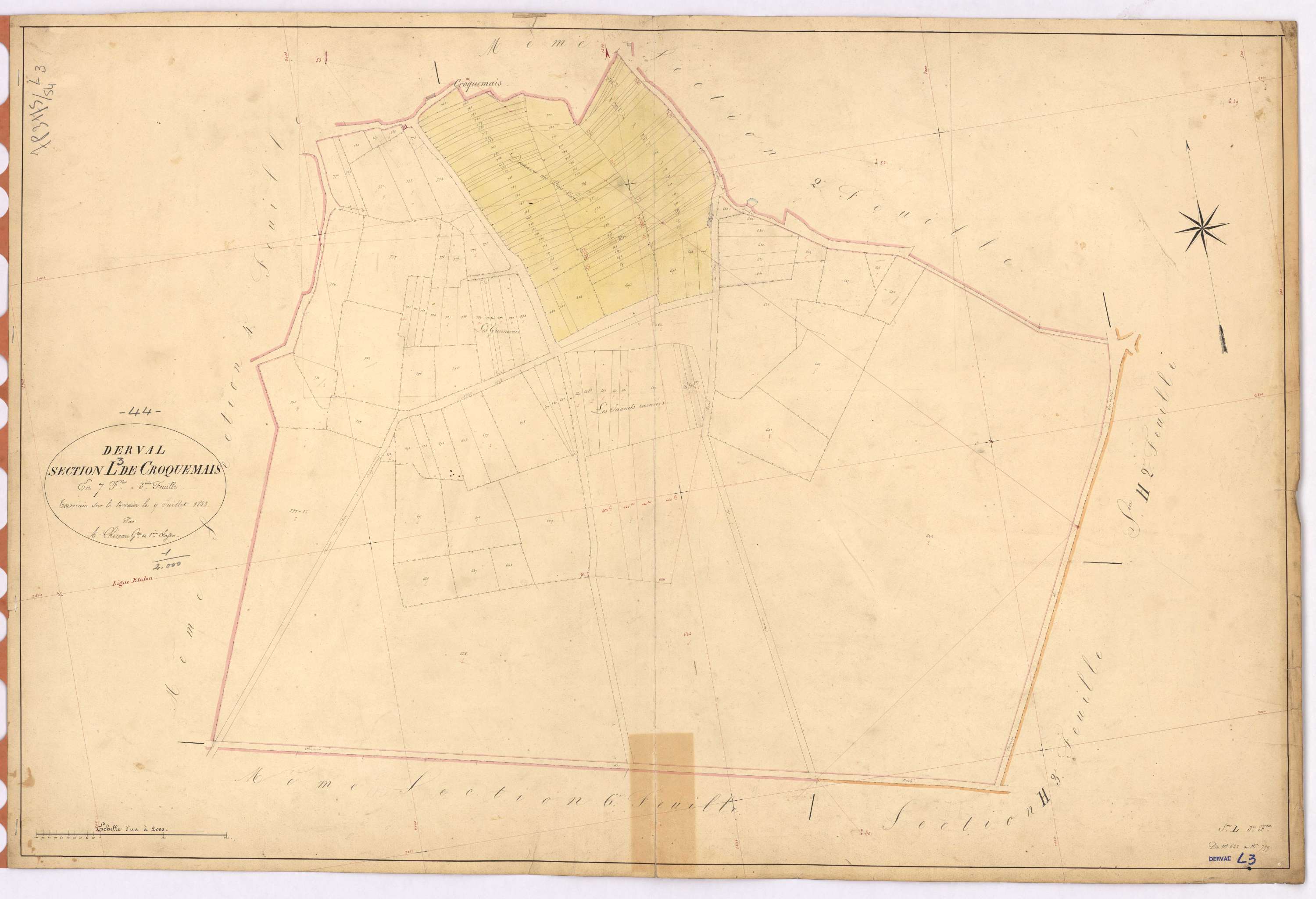 Derval - Section L3 Croquemais (section de) ; 642-799