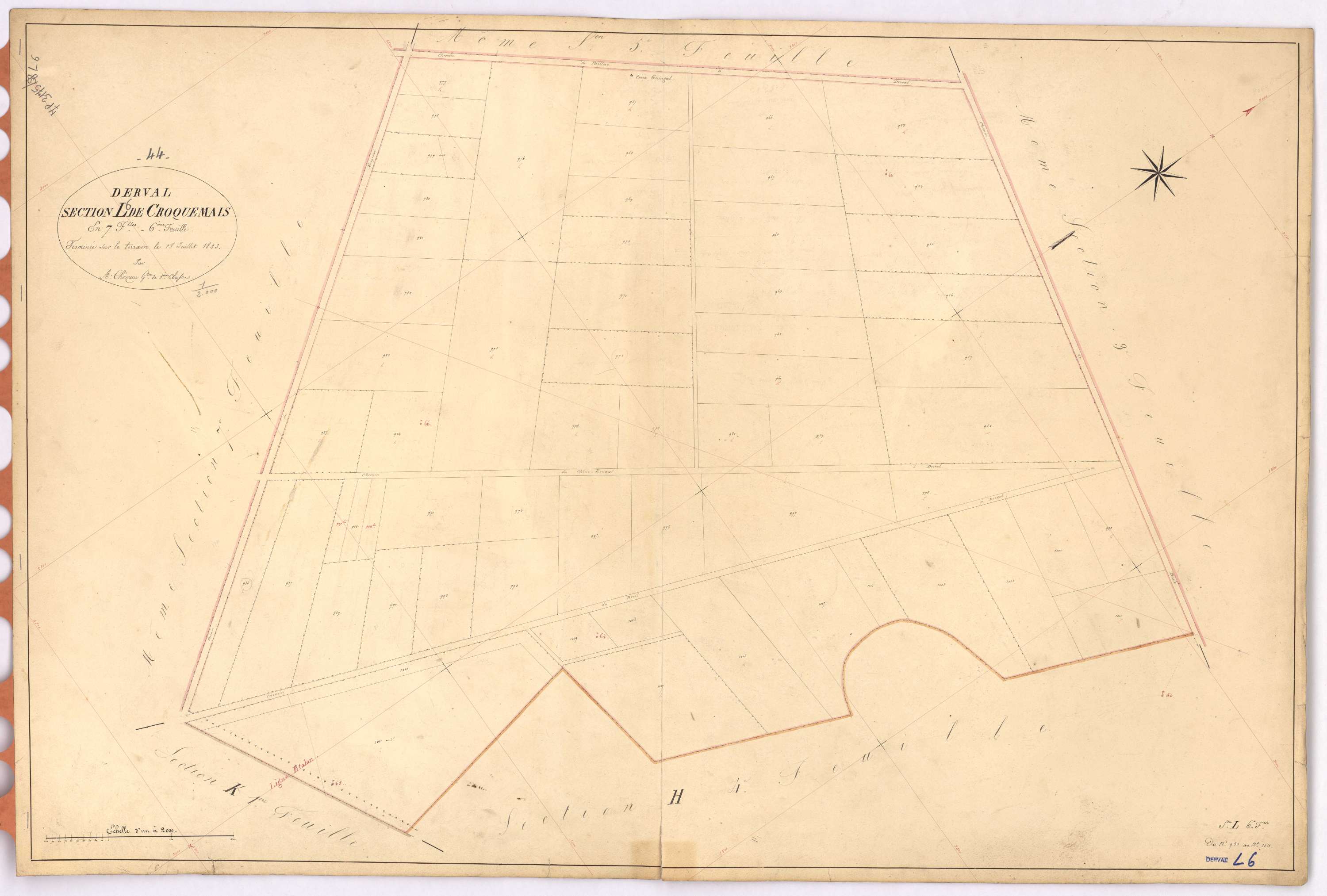 Derval - Section L6 Croquemais (section de) ; 953-1011