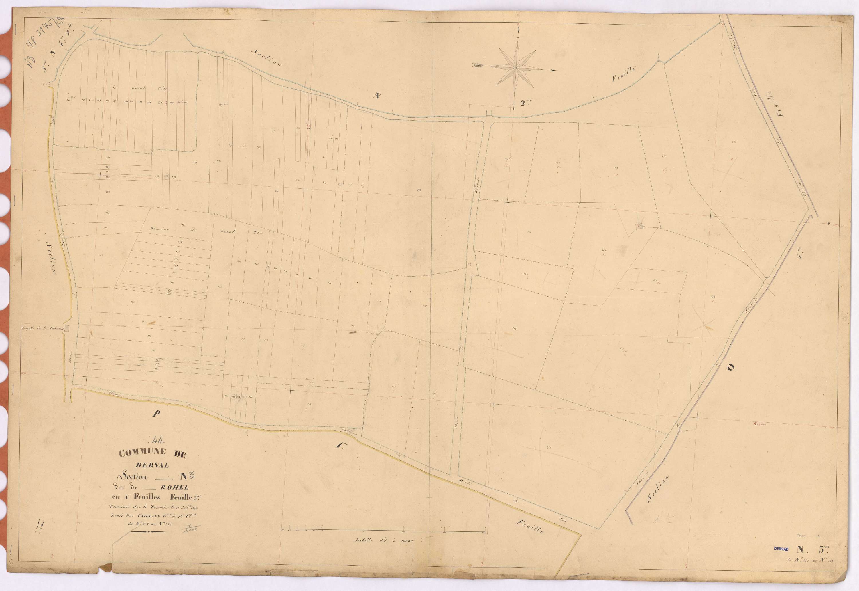 Derval - Section N3 Rohel (section de) ; 257-352