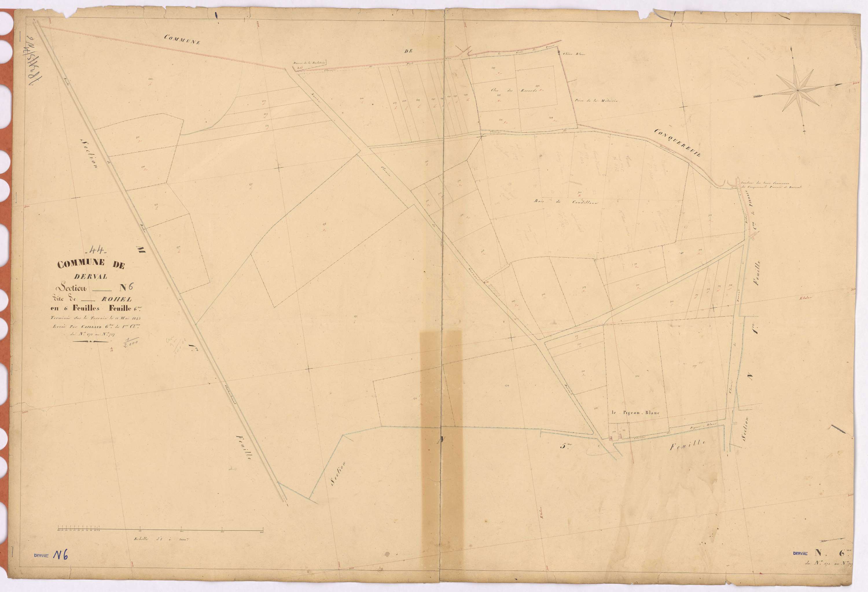 Derval - Section N6 Rohel (section de) ; 673-727