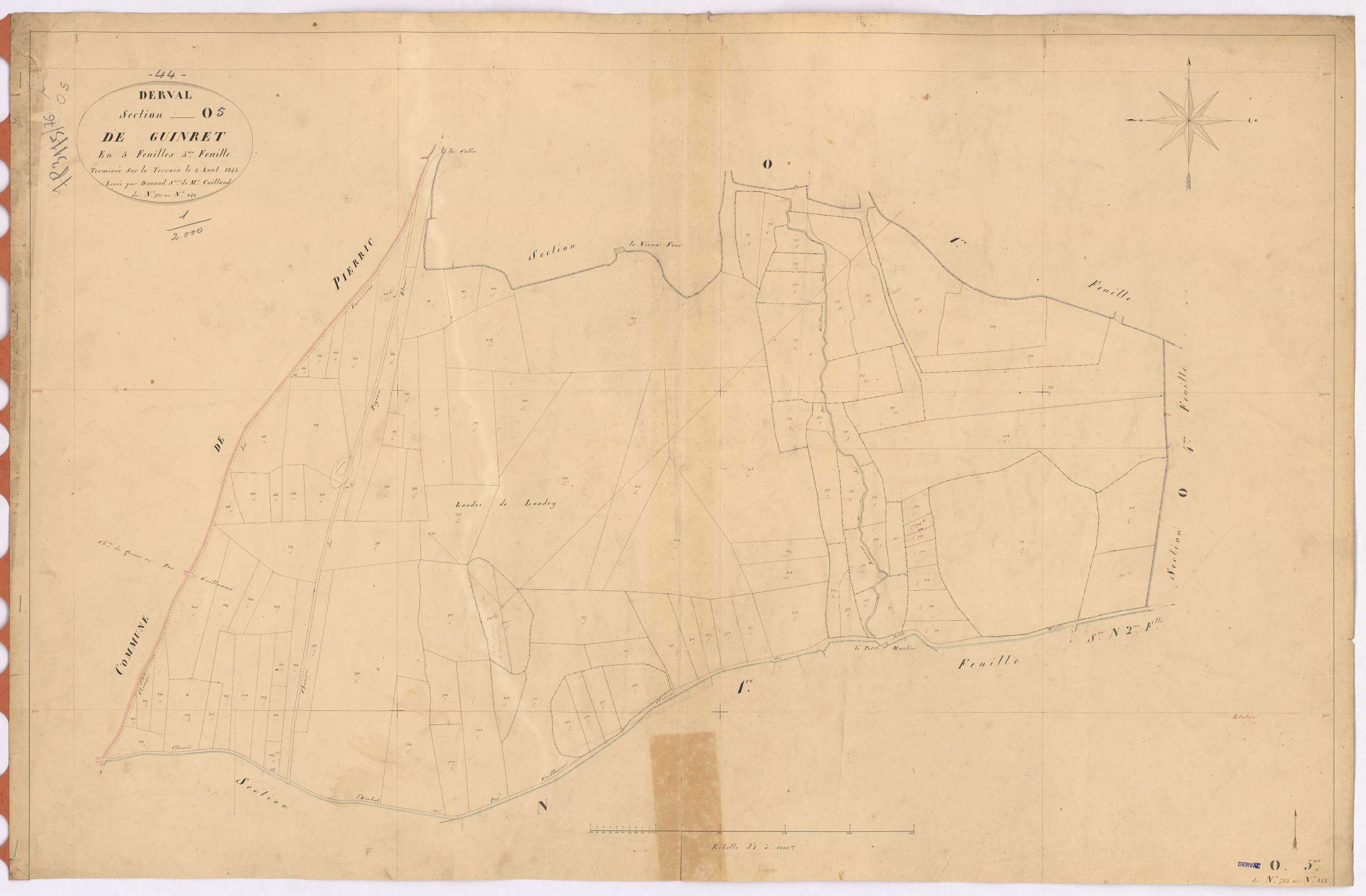 Derval - Section O5 Guinret (section de) ; 733-842