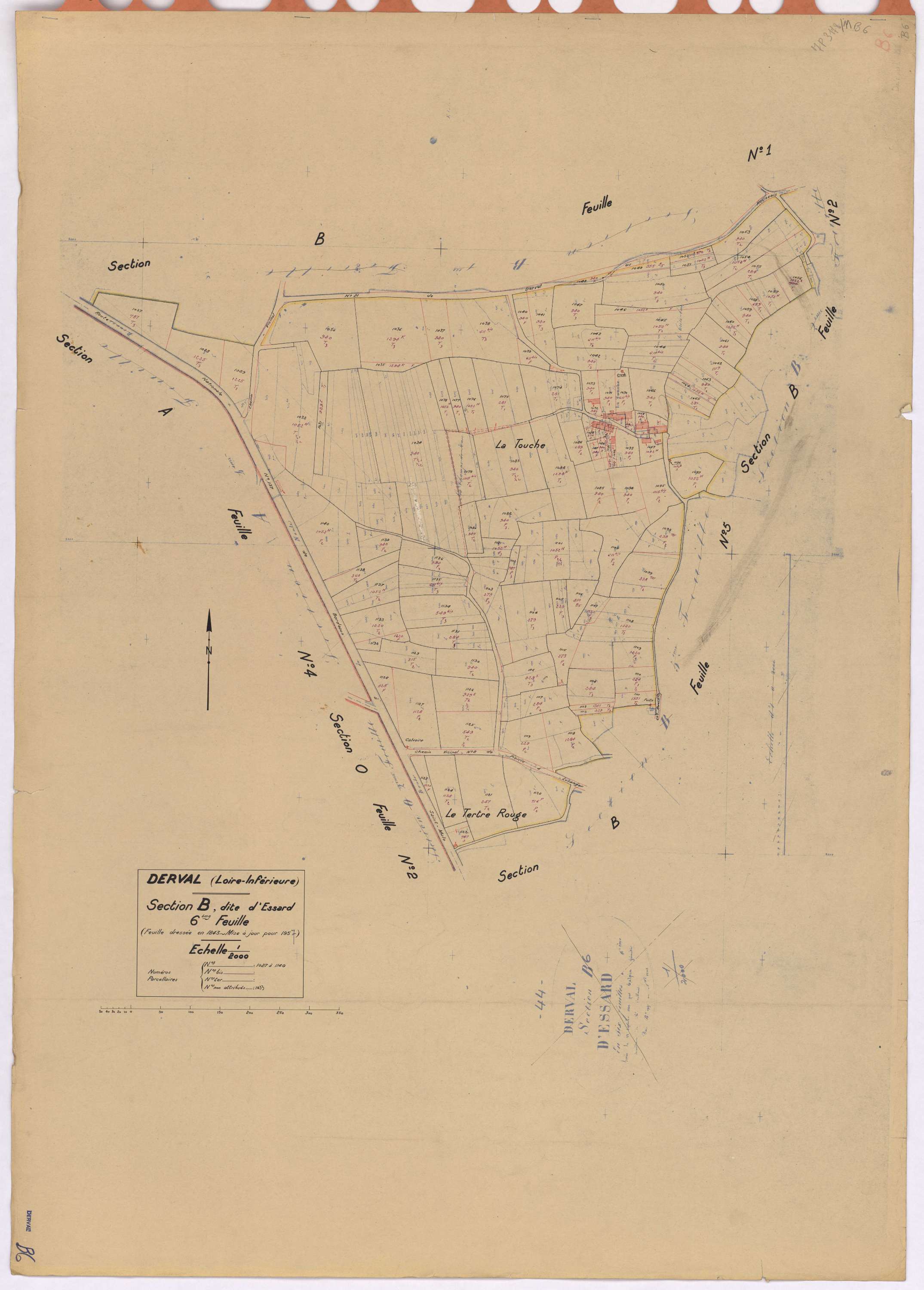 Derval - Section B6 Essard (section d') ; 1027-1140