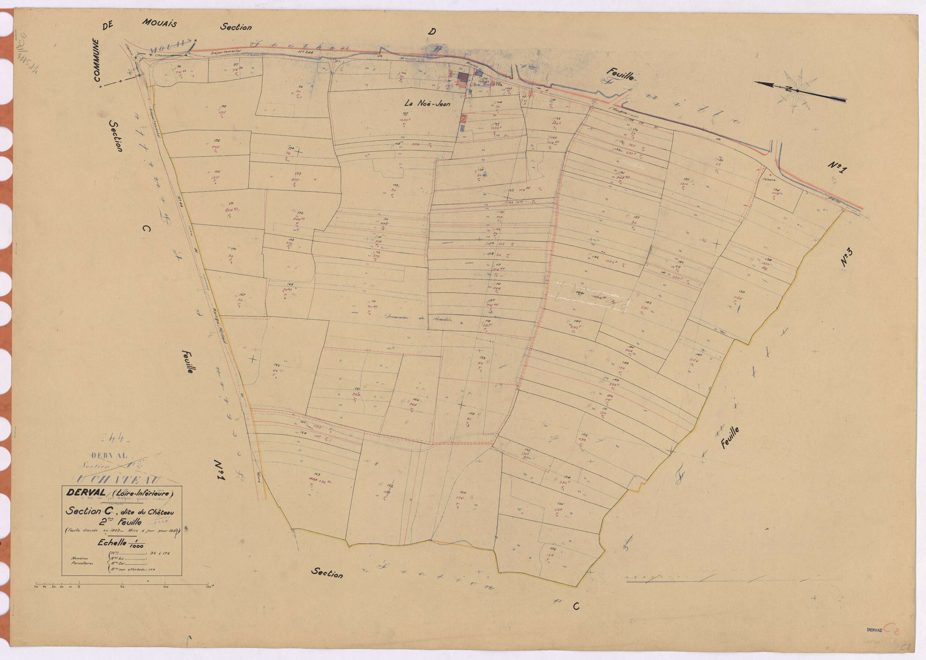 Derval - Section C2 Château (section du) ; 96-176
