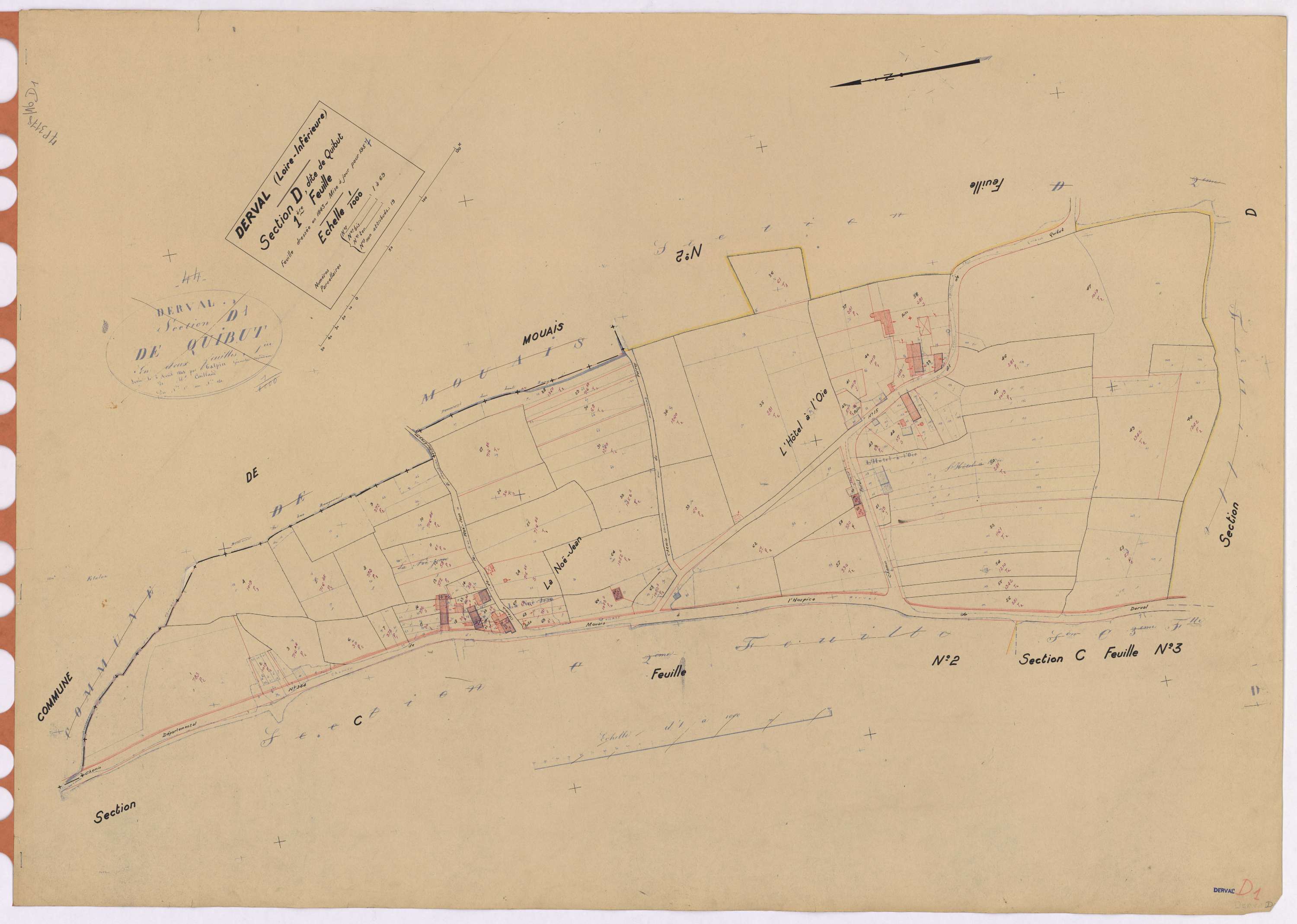 Derval - Section D1 Quibut (section de) ; 1-69