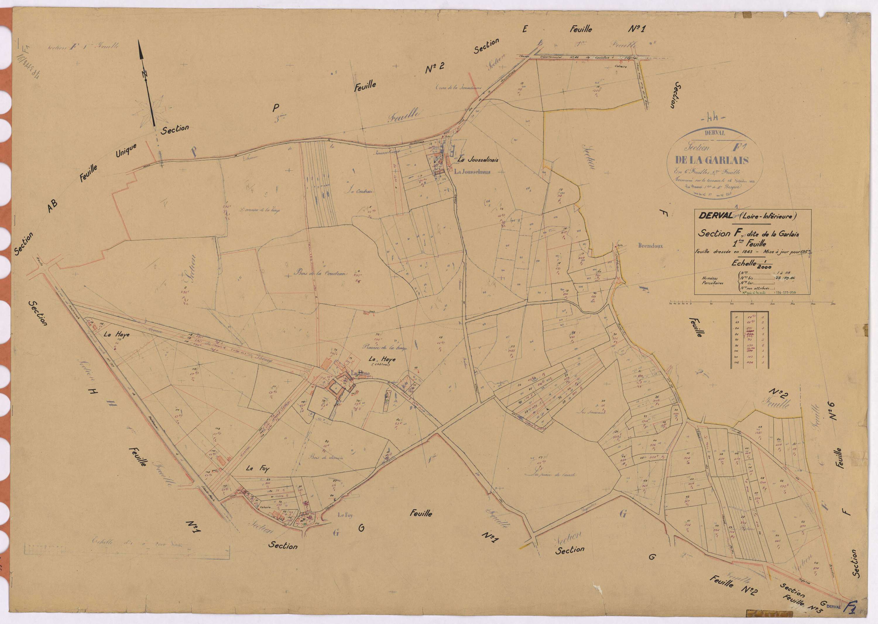 Derval - Section F1 Garlais (section de) ; 1-118