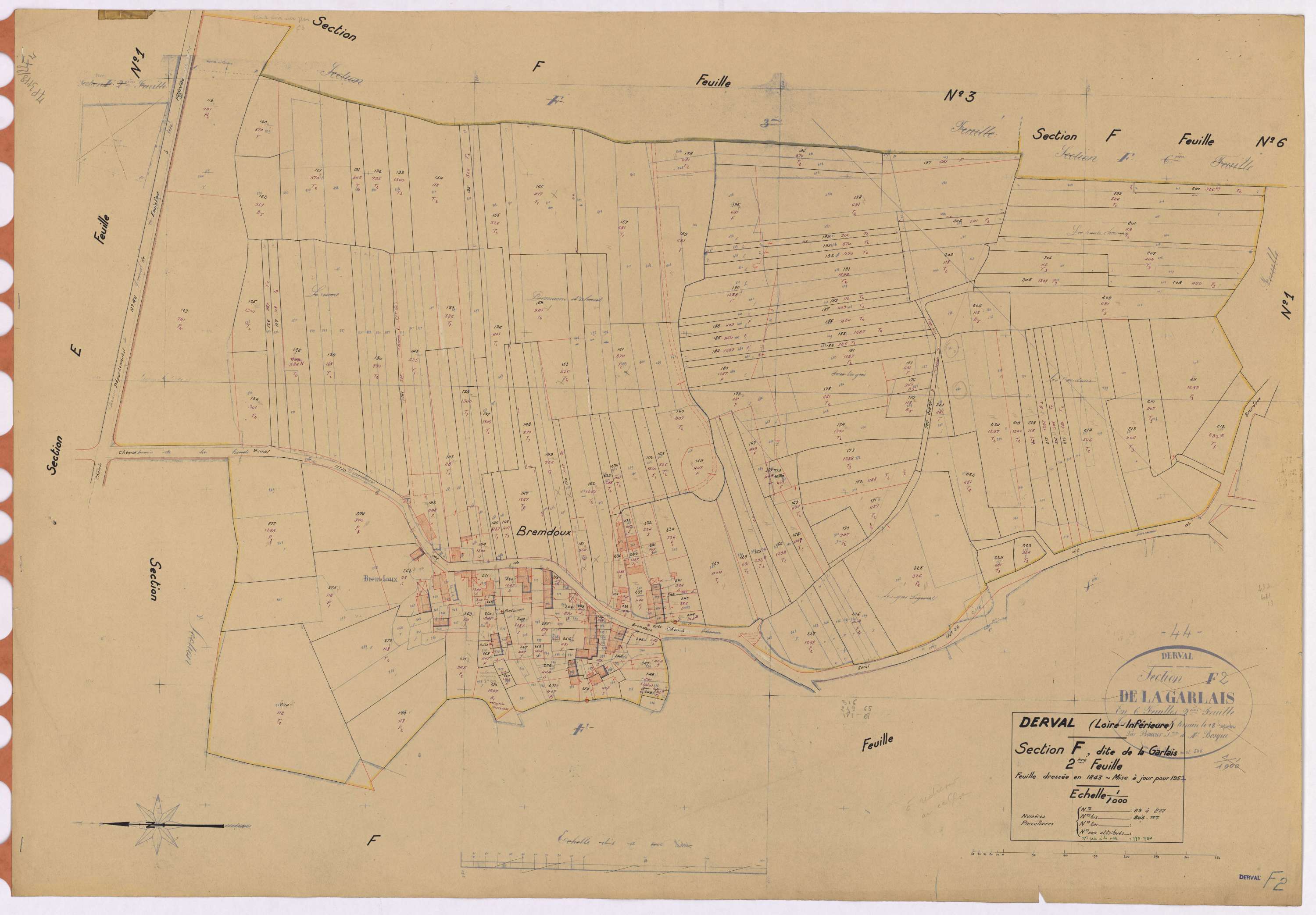Derval - Section F2 Garlais (section de) ; 119-277
