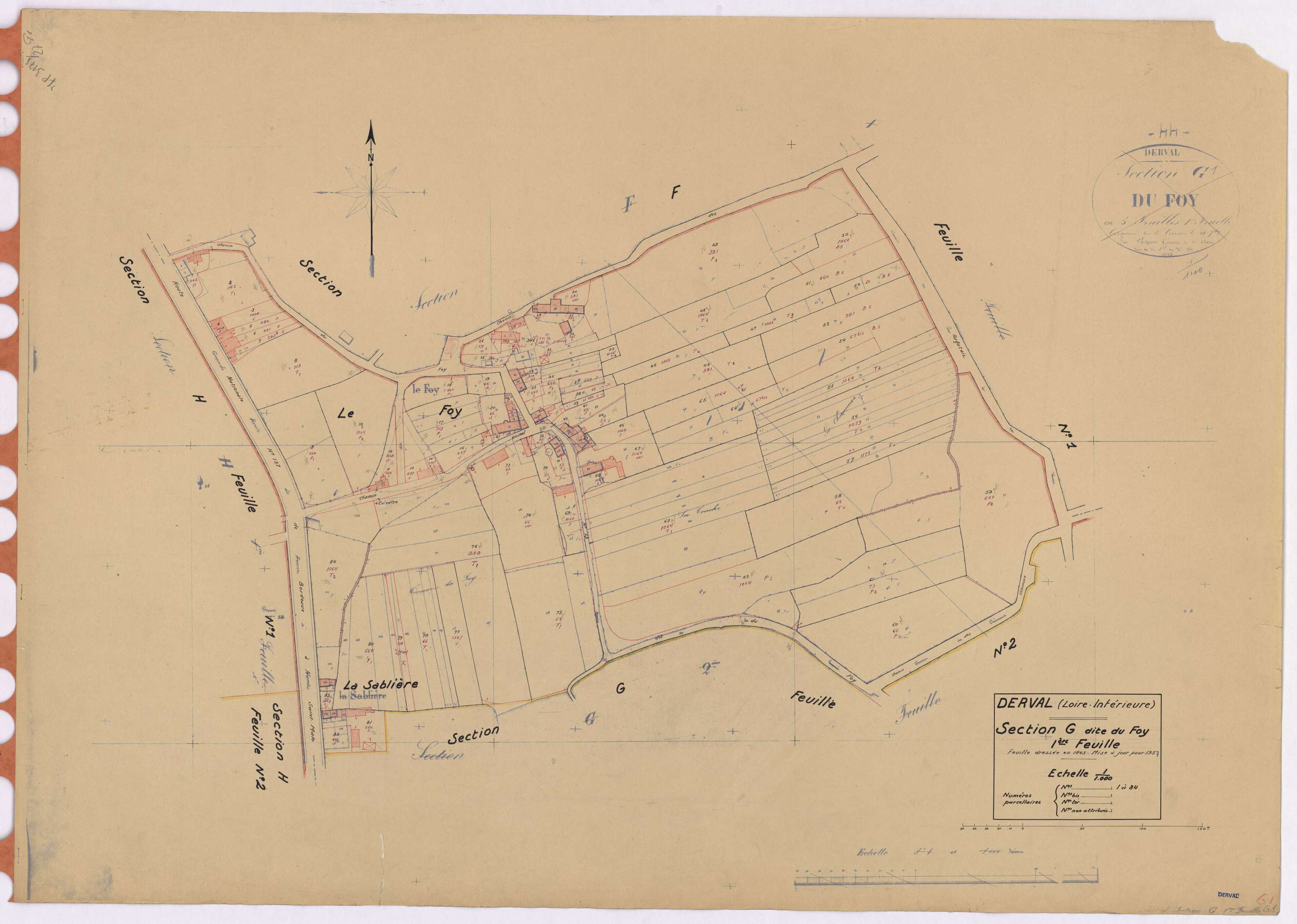 Derval - Section G1 Foy (section de) ; 1-84