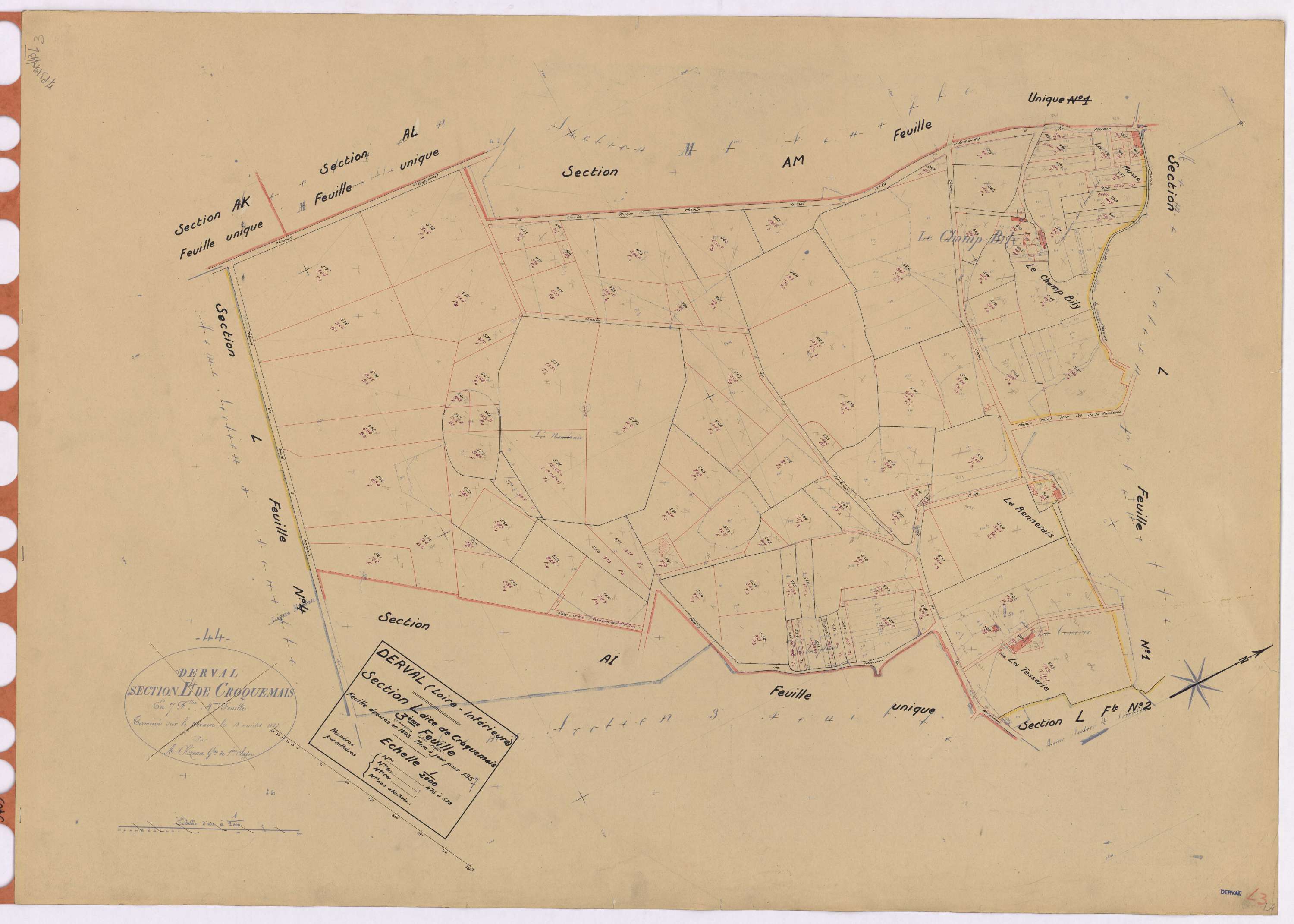Derval - Section L3 Croquemais (section de) ; 473-578