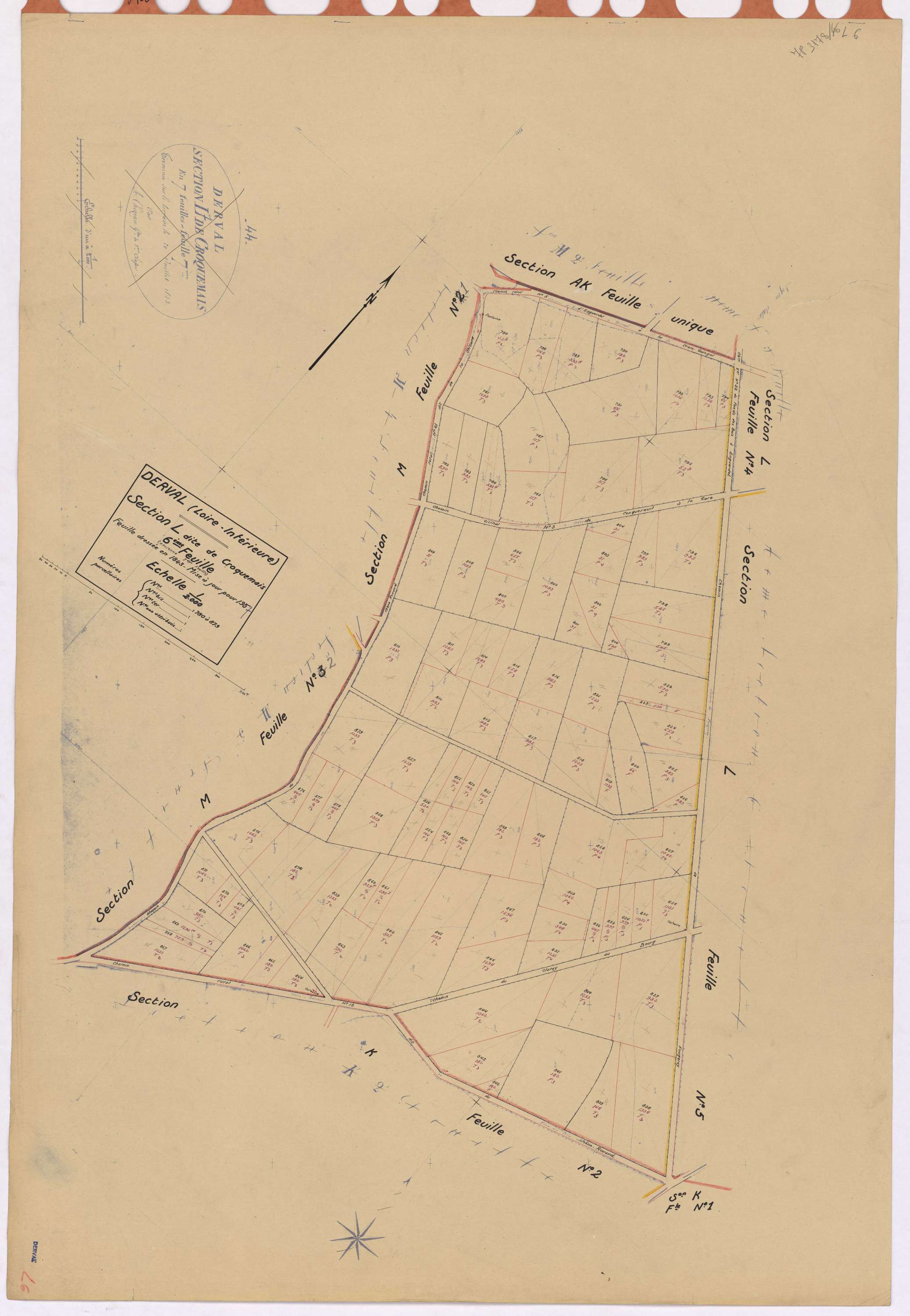 Derval - Section L6 Croquemais (section de) ; 780-879