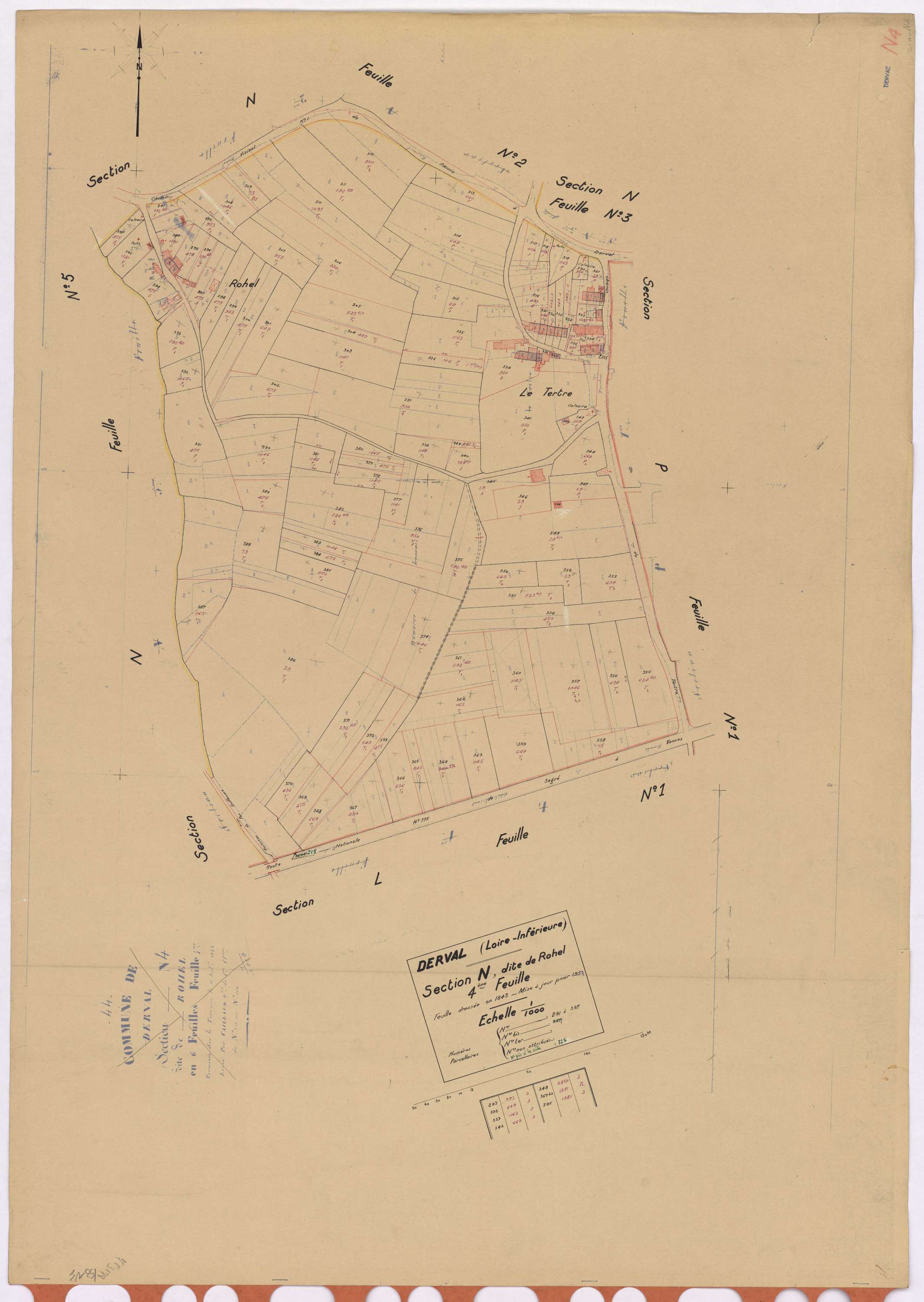 Derval - Section N4 Rohel (section de) ; 291-397