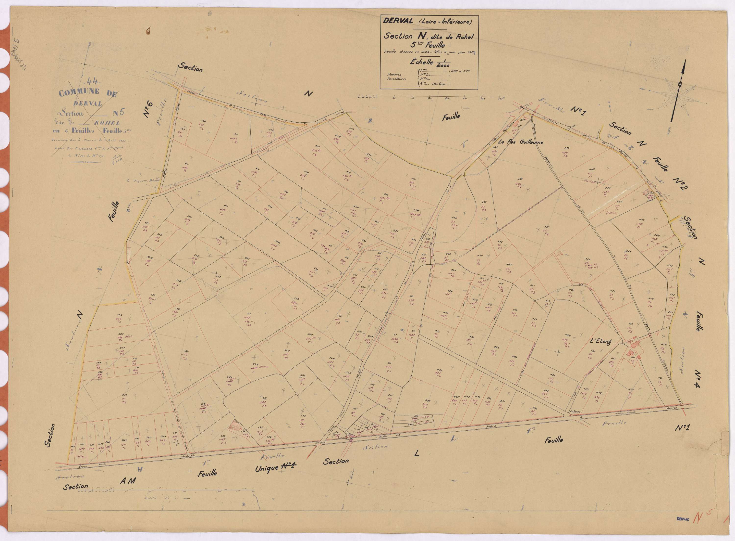 Derval - Section N5 Rohel (section de) ; 398-570