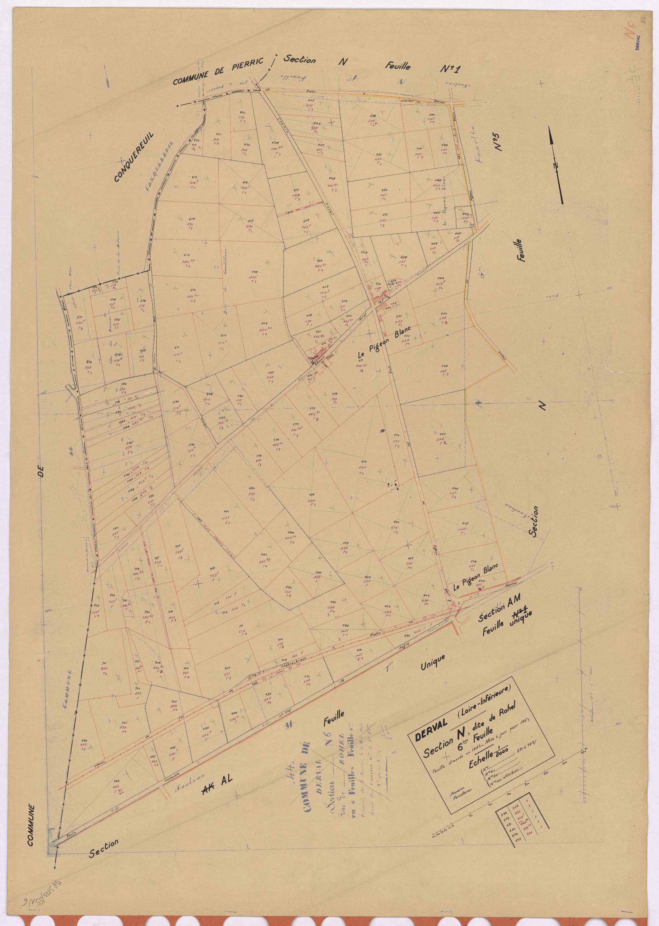Derval - Section N6 Rohel (section de) ; 571-723