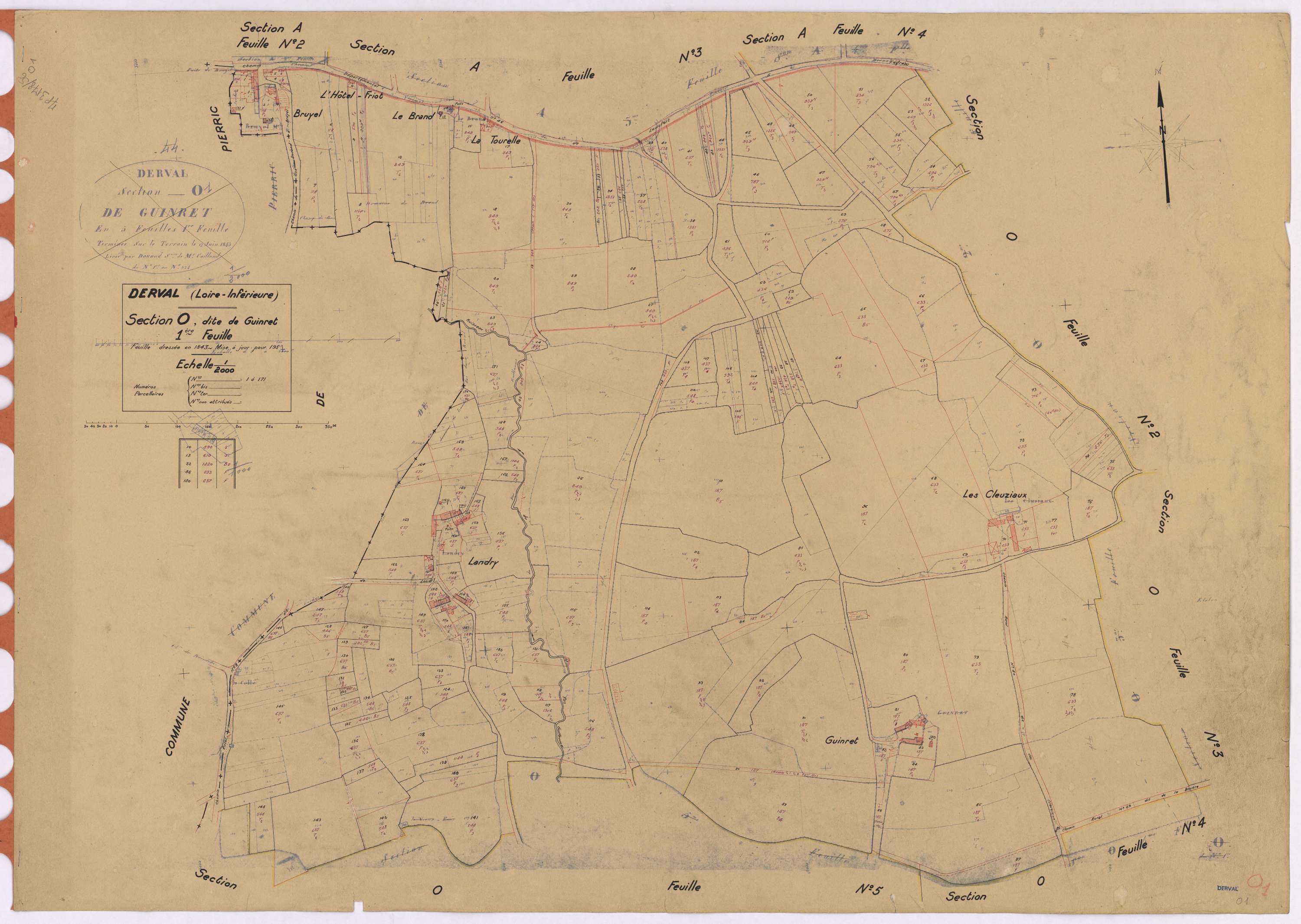 Derval - Section O1 Guinret (section de) ; 1-171