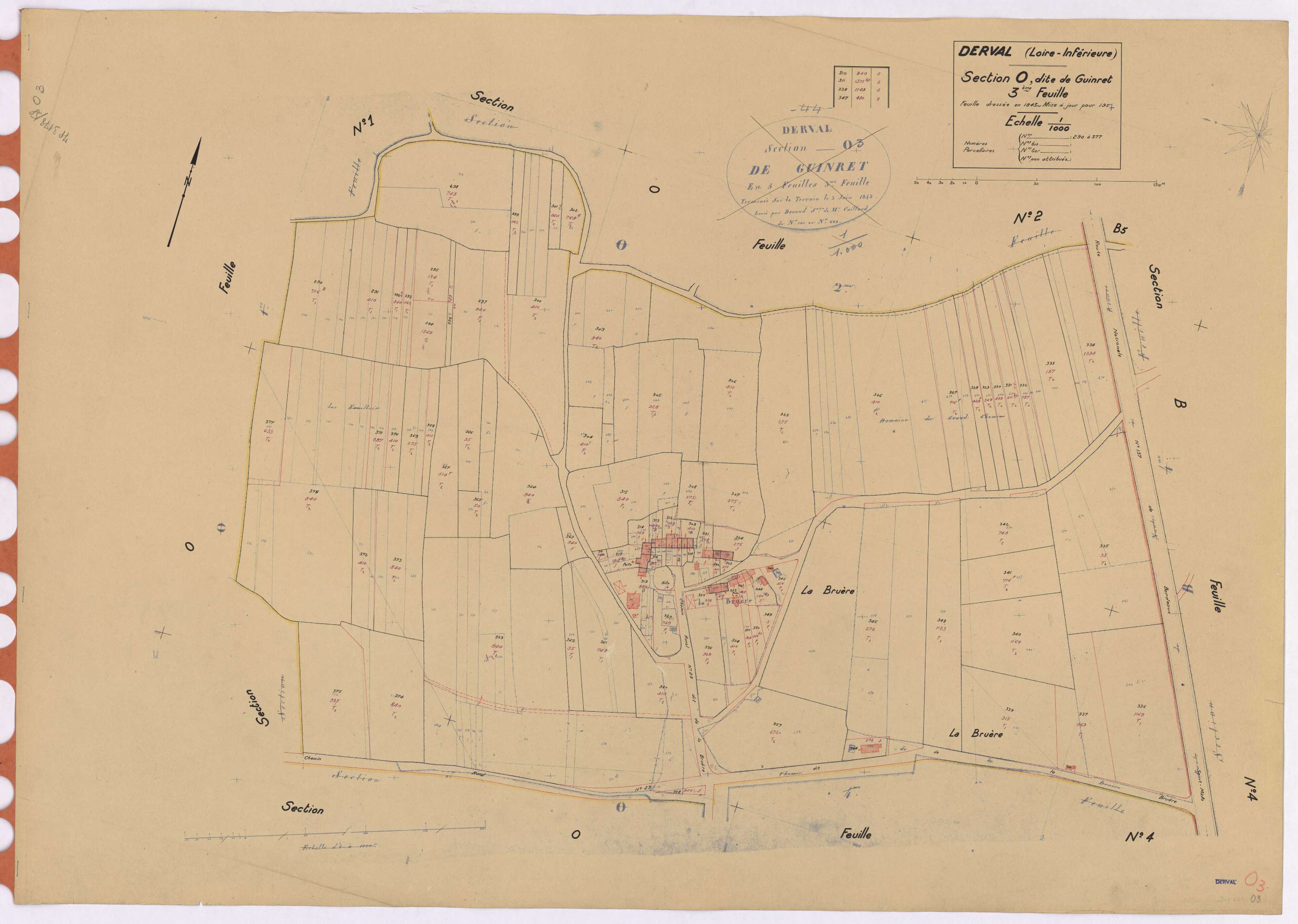 Derval - Section O3 Guinret (section de) ; 290-377
