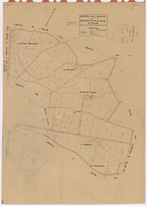 Derval - Section P2 Bourg (section du) ; 154-246