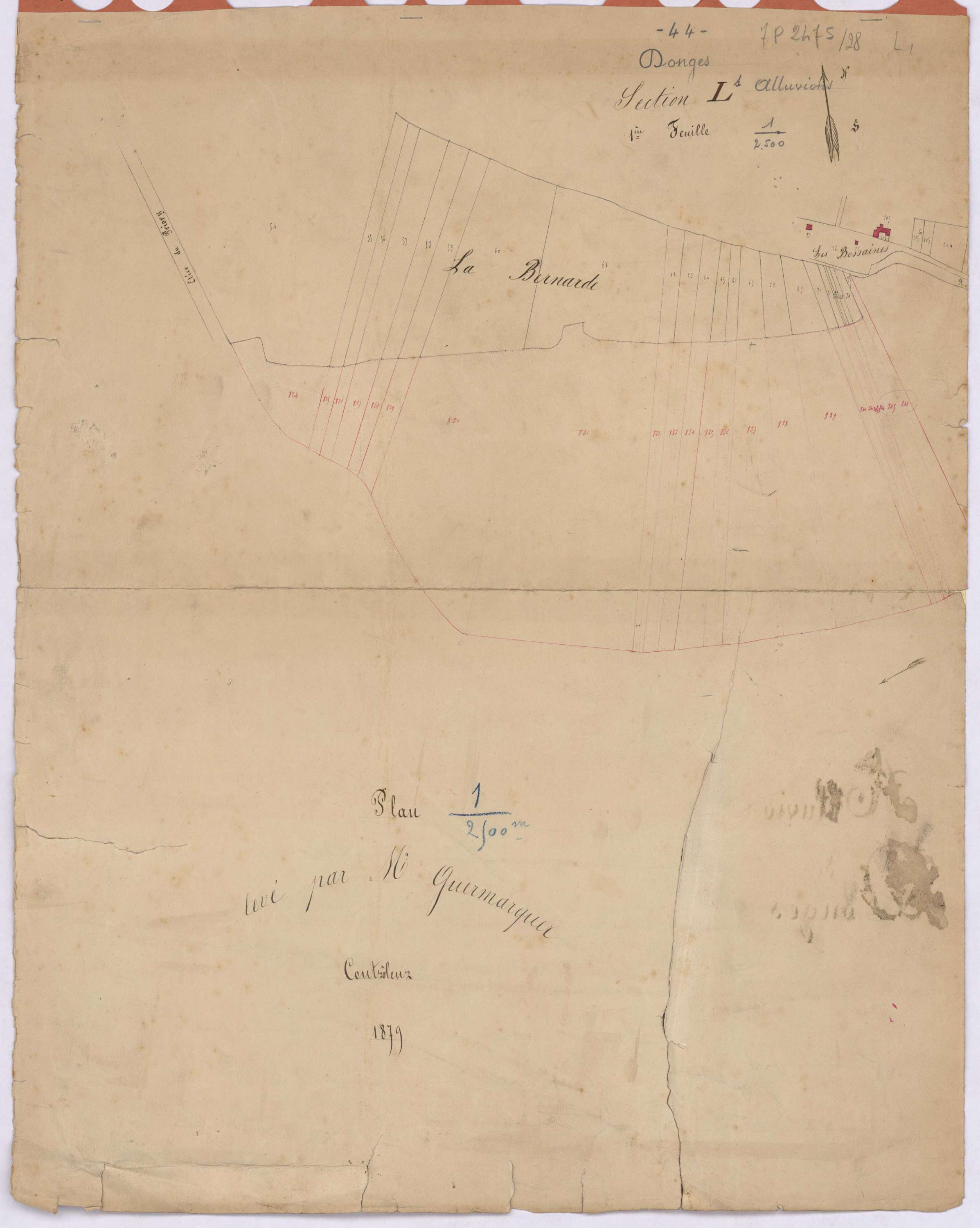 Donges - Section L1 Bourg (section du) ; les alluvions
