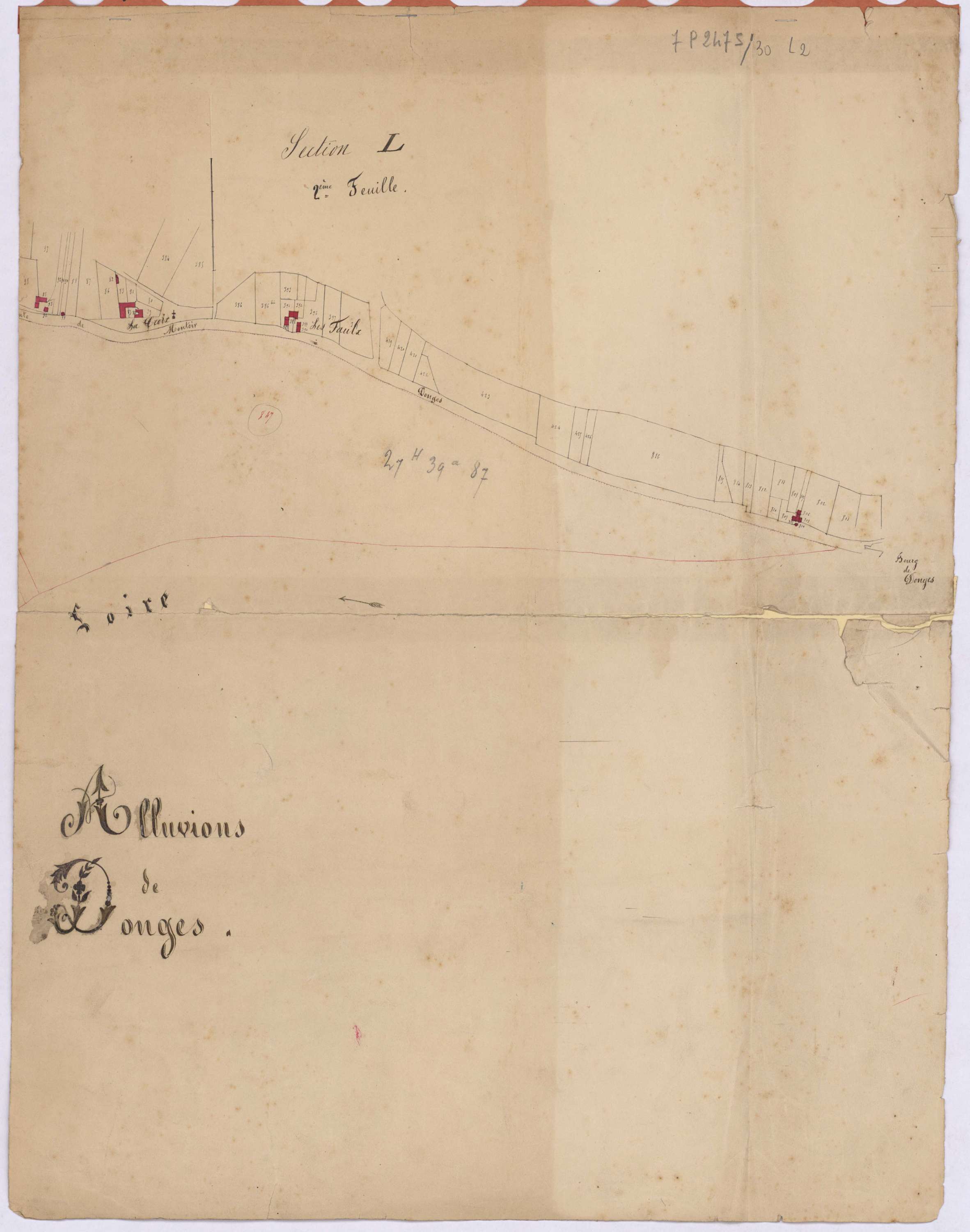 Donges - Section L2 Bourg (section du) ; les alluvions