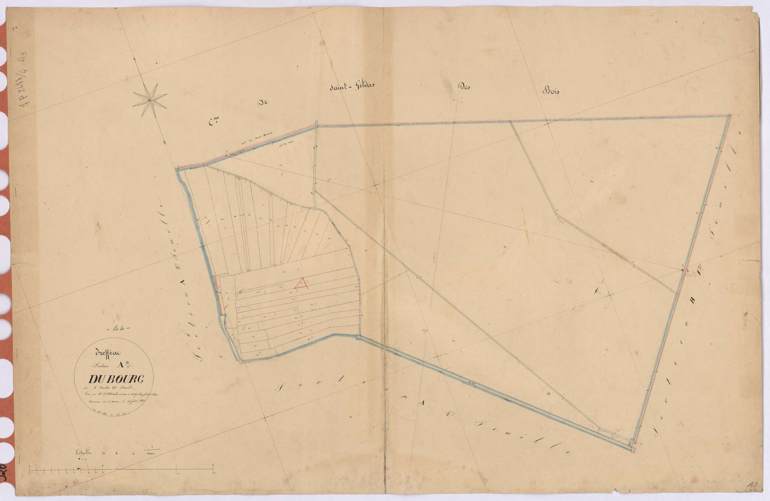Drefféac - Section A3 Bourg (section du) ; 306-347