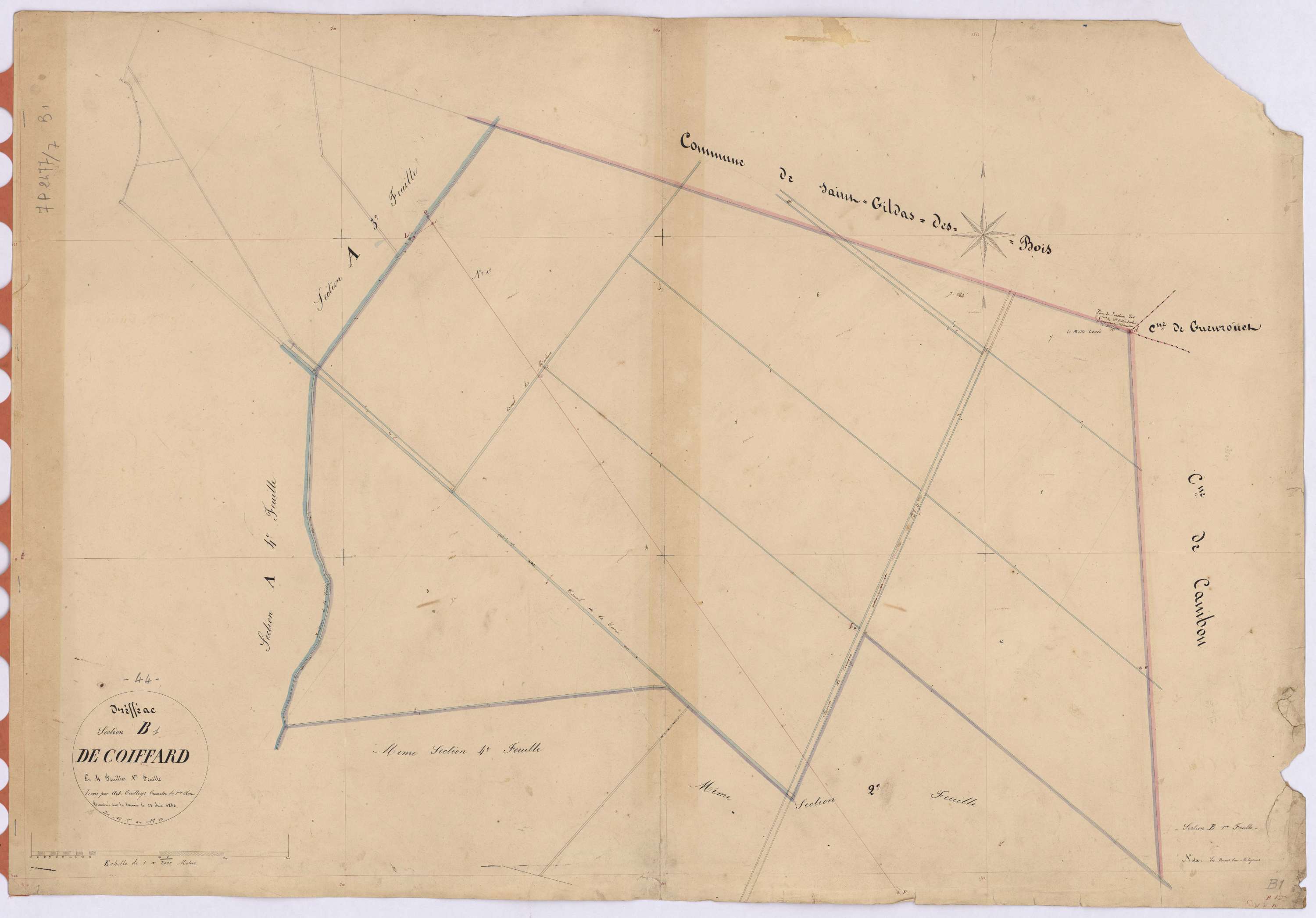 Drefféac - Section B1 Coiffard (section de) ; 1-10