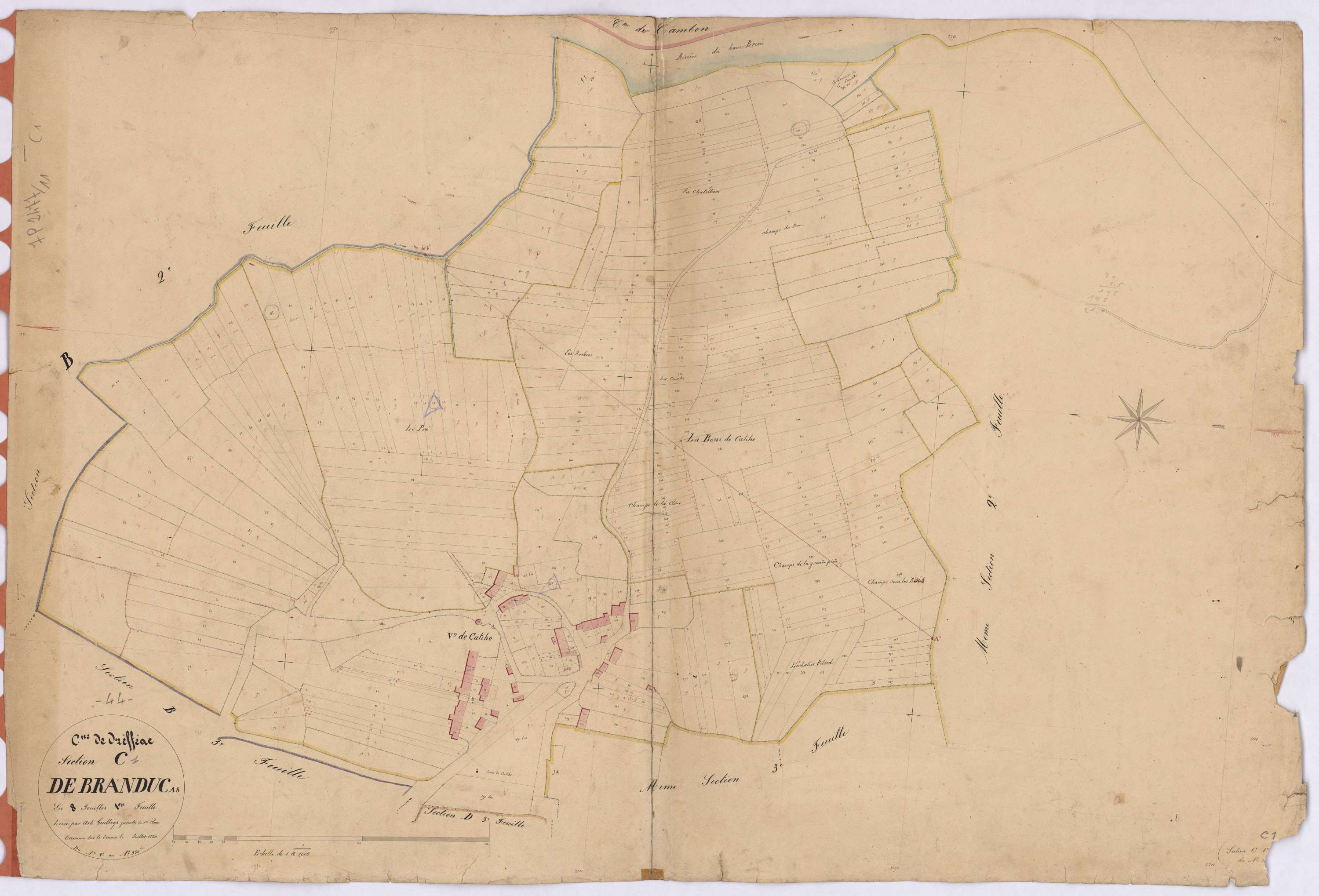 Drefféac - Section C1 Branducas (section de) ; 1-350bis