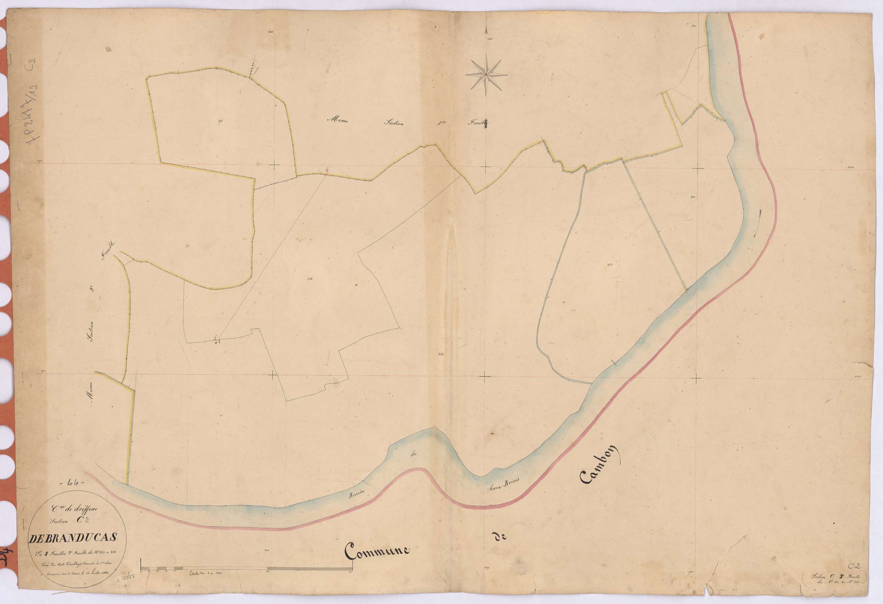 Drefféac - Section C2 Branducas (section de) ; 351-355