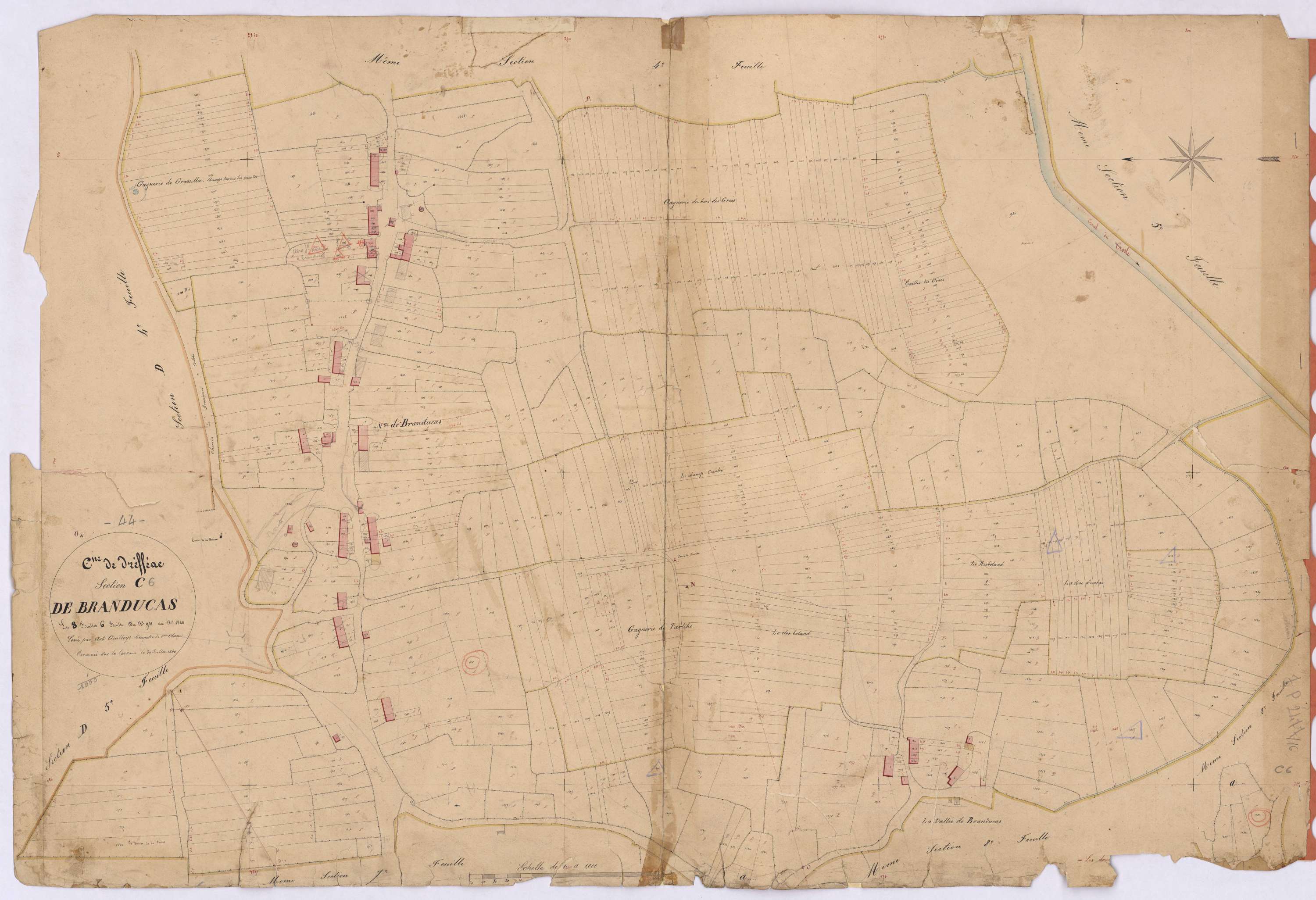 Drefféac - Section C6 Branducas (section de) ; 981-1580