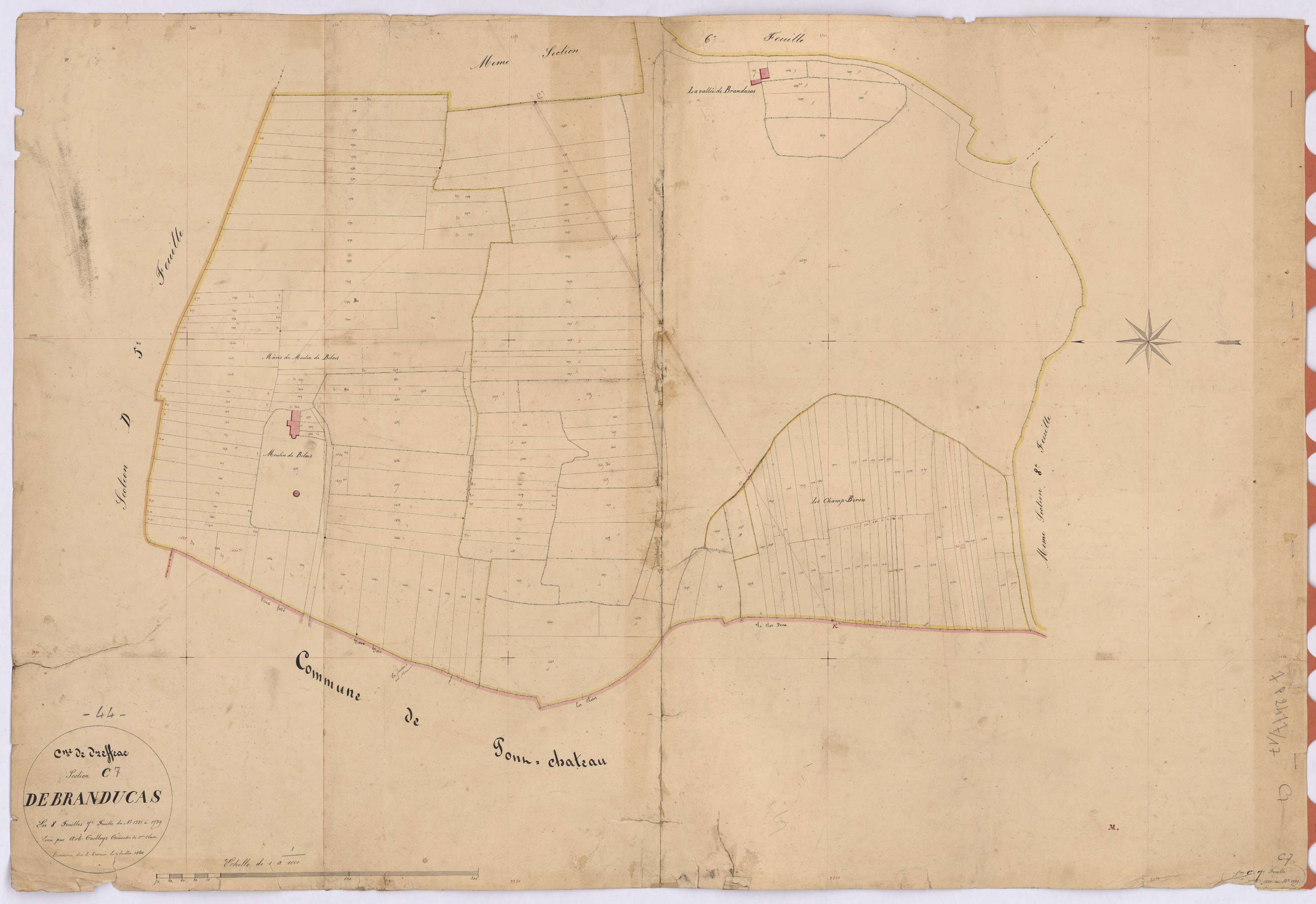 Drefféac - Section C7 Branducas (section de) ; 1581-1739