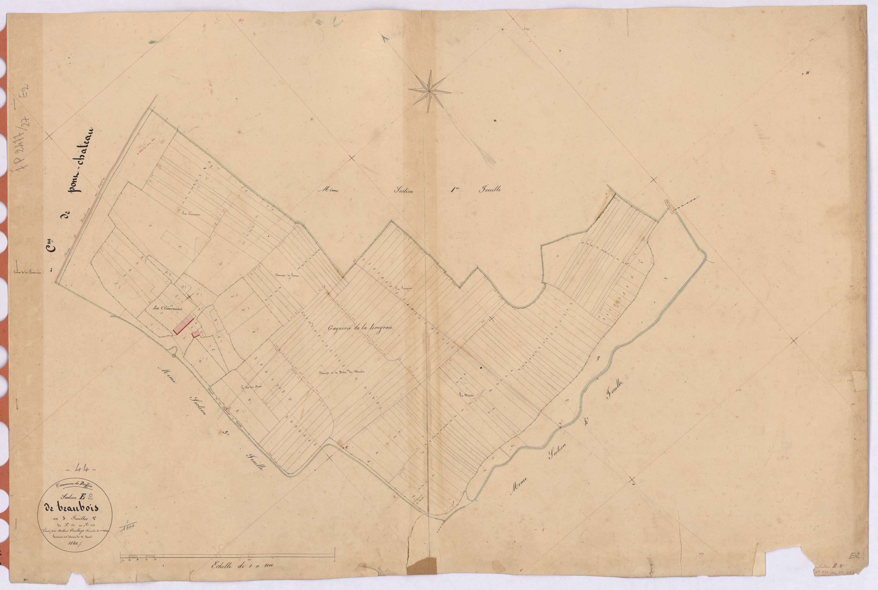 Drefféac - Section E2 Beaubois (section de) ; 241-424