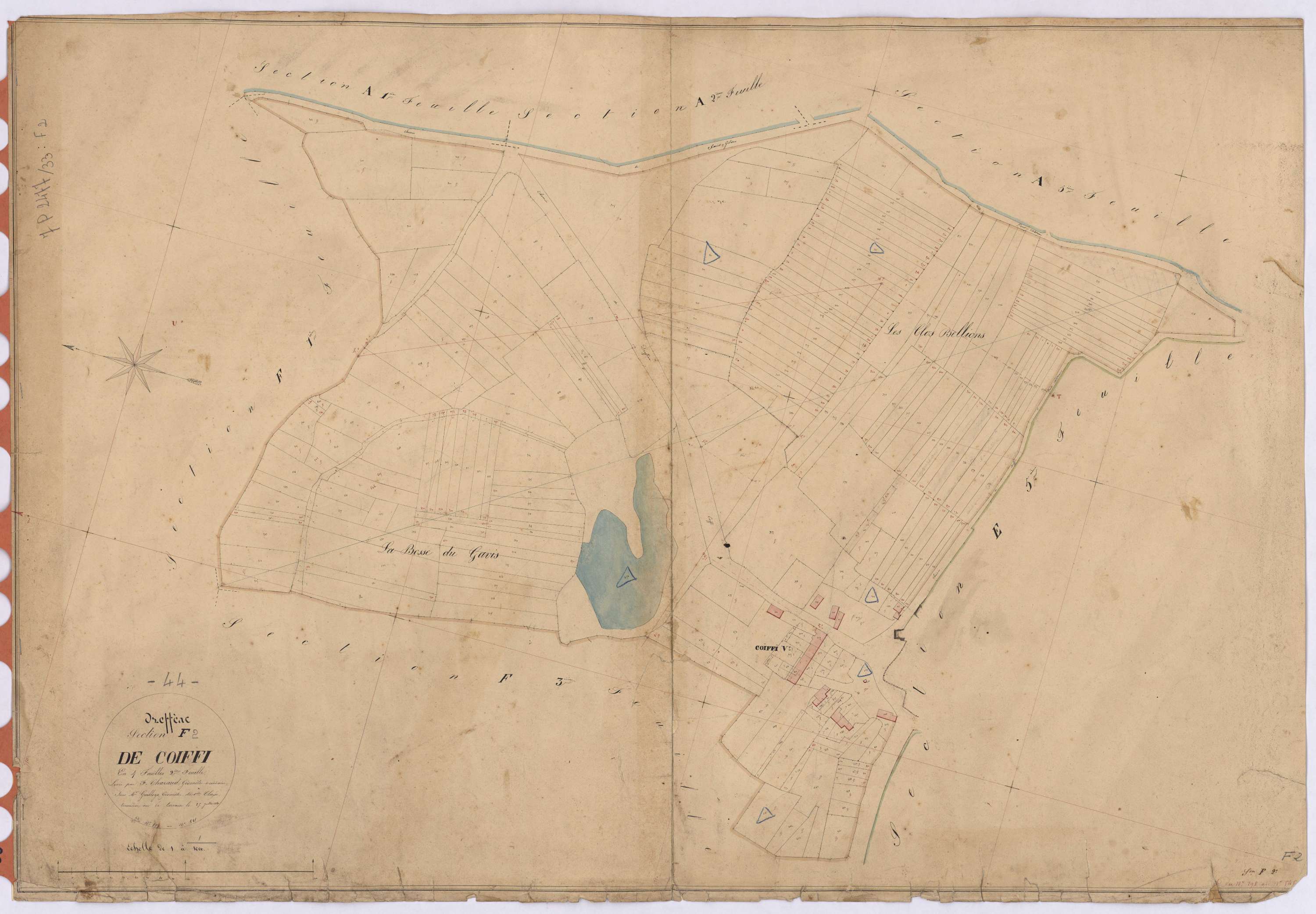 Drefféac - Section F2 Coiffi (section de) ; 298-545