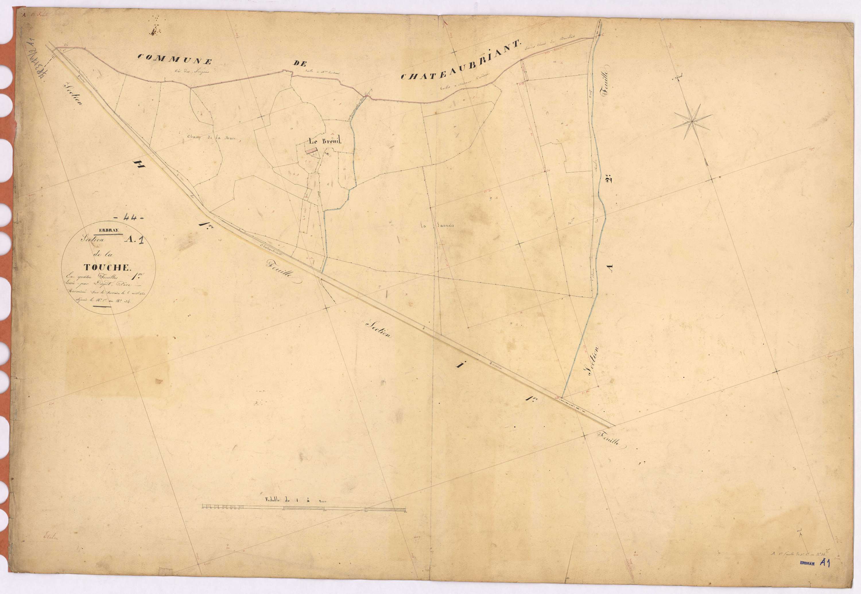 Erbray - Section A1 Touche (section de La) ; 1-34